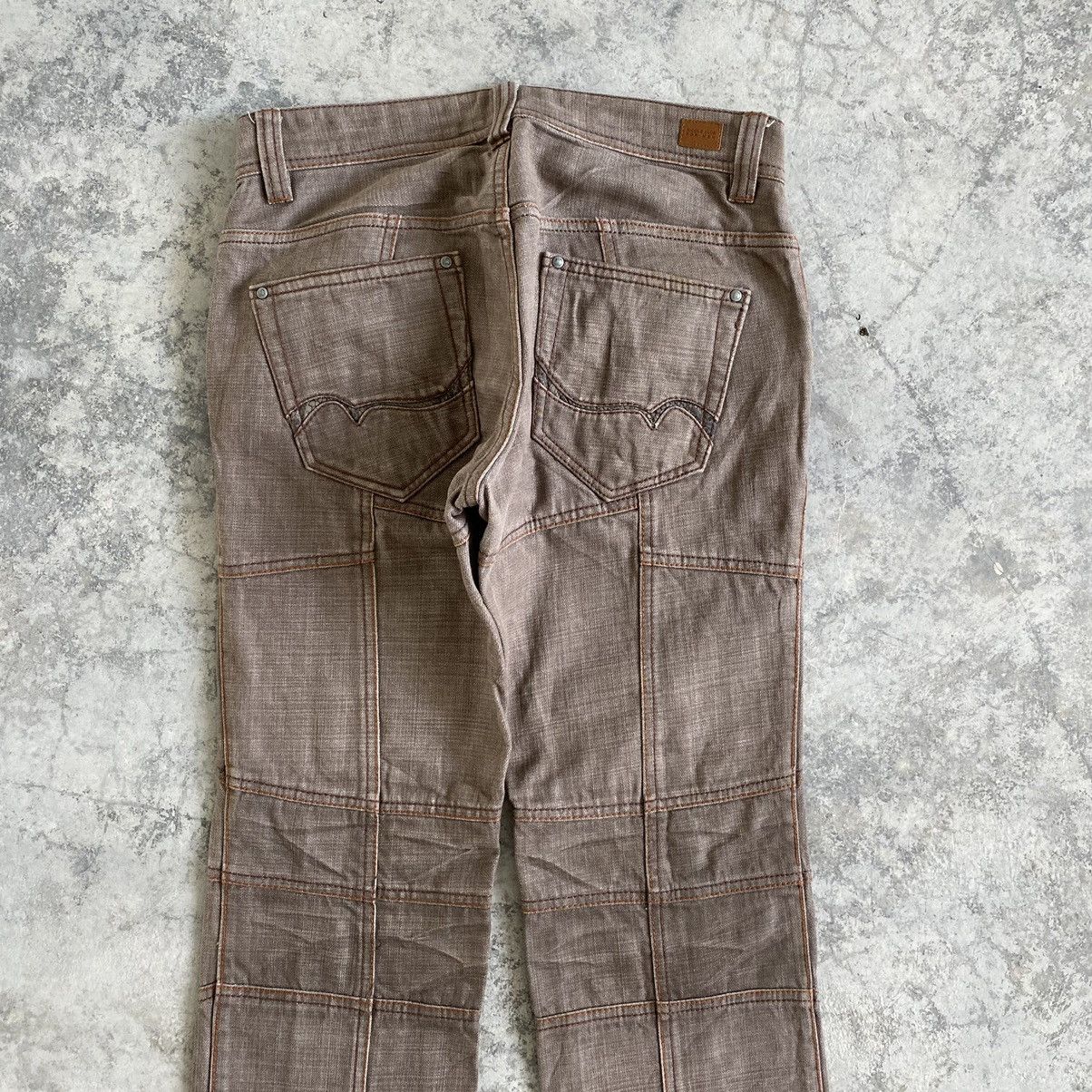 Japanese Brand Vintage Nicole Club Brown Articulated Panelled Flared Jeans Size US 30 / EU 46 - 13 Thumbnail