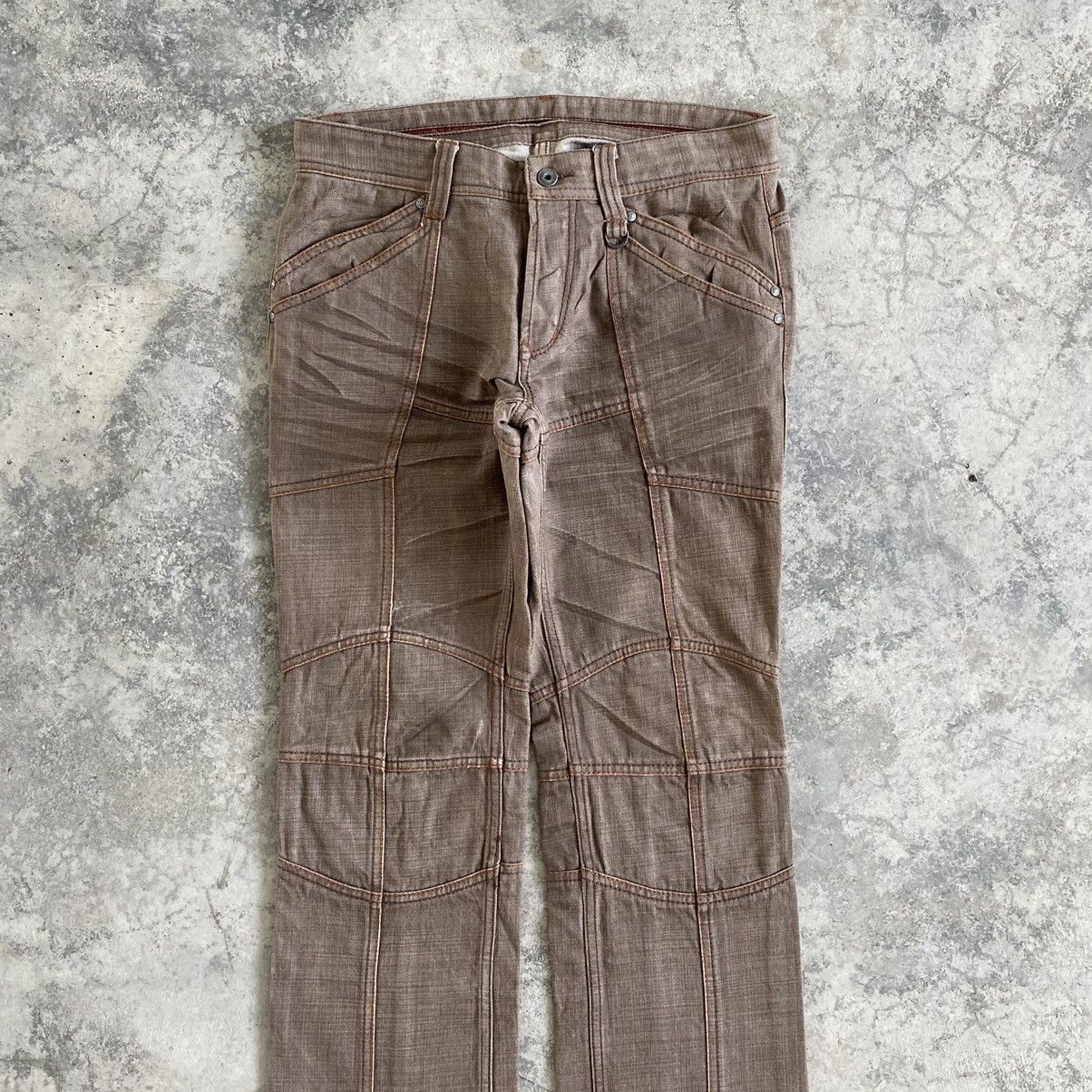 Japanese Brand Vintage Nicole Club Brown Articulated Panelled Flared Jeans Size US 30 / EU 46 - 4 Thumbnail
