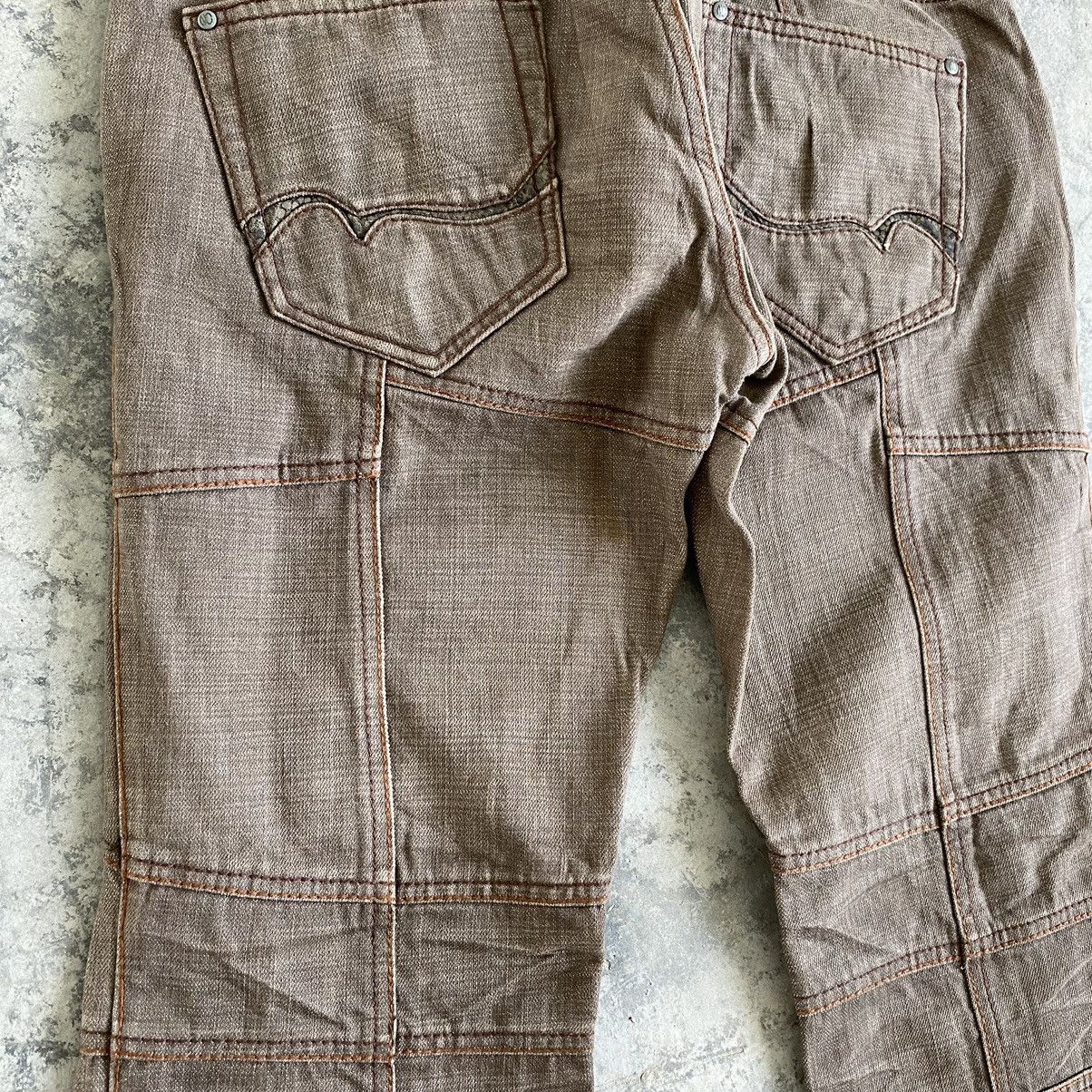 Japanese Brand Vintage Nicole Club Brown Articulated Panelled Flared Jeans Size US 30 / EU 46 - 14 Thumbnail