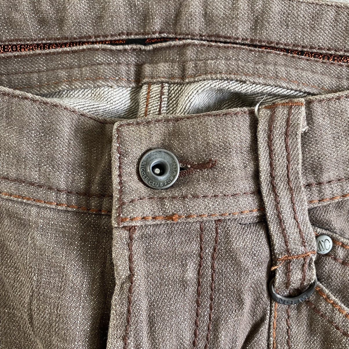 Japanese Brand Vintage Nicole Club Brown Articulated Panelled Flared Jeans Size US 30 / EU 46 - 8 Thumbnail