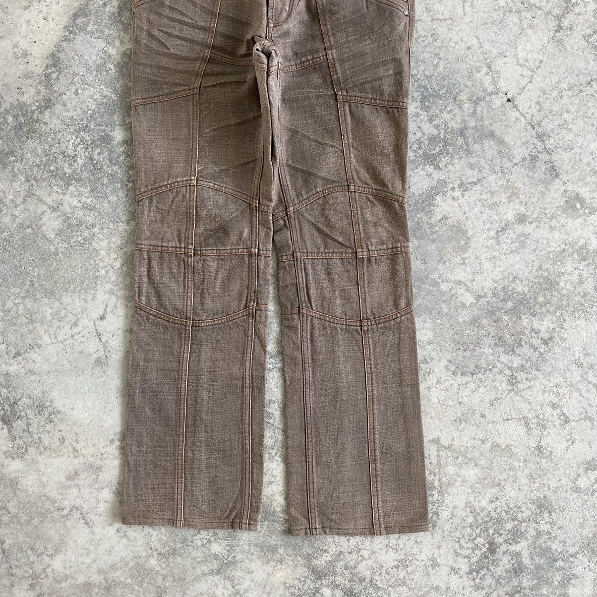 Japanese Brand Vintage Nicole Club Brown Articulated Panelled Flared Jeans Size US 30 / EU 46 - 5 Thumbnail