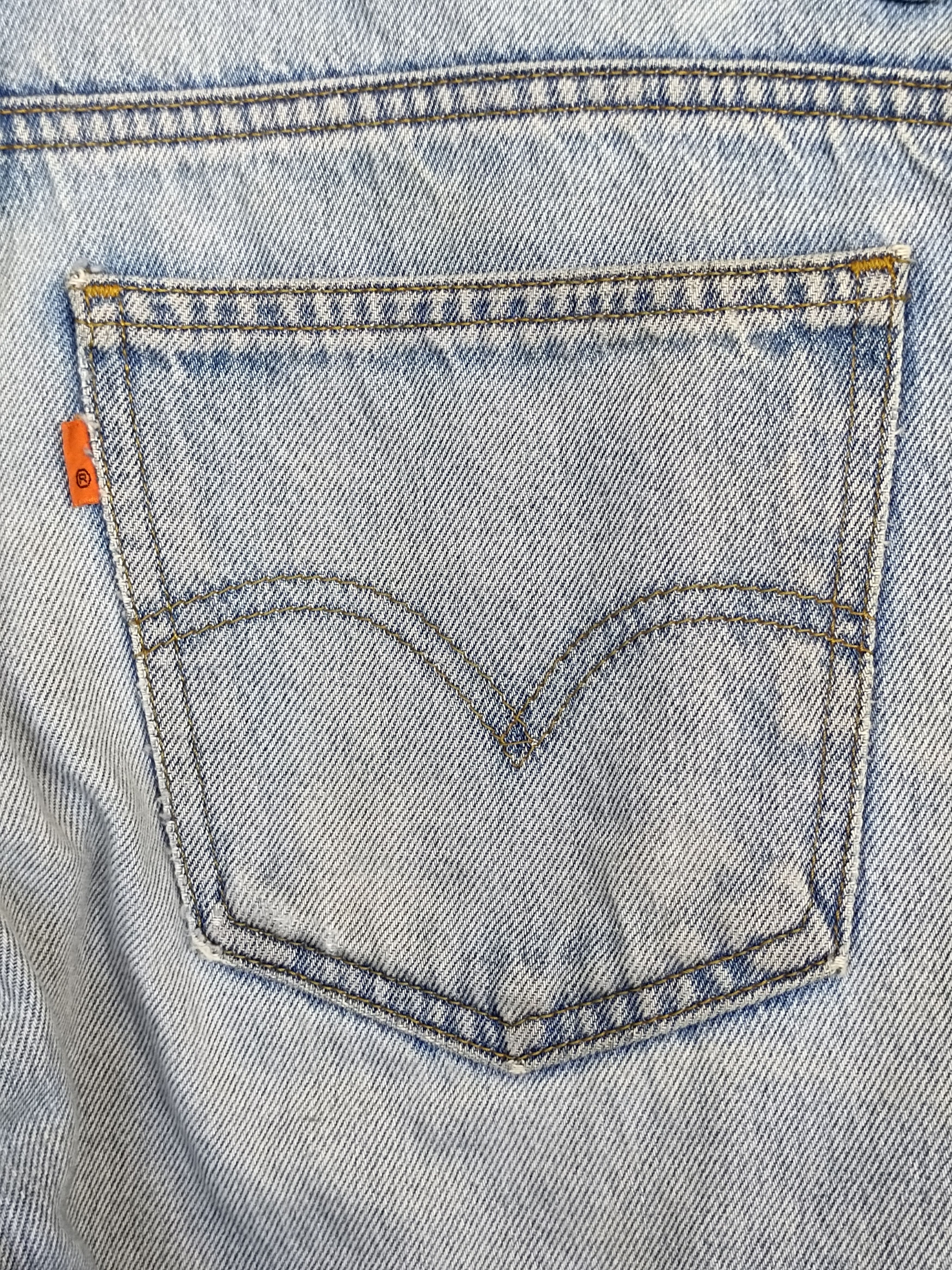 Levi's Vintage Levi's 607 Dirty Light Wash Denim Jeans Orange Tag Size US 33 - 13 Thumbnail