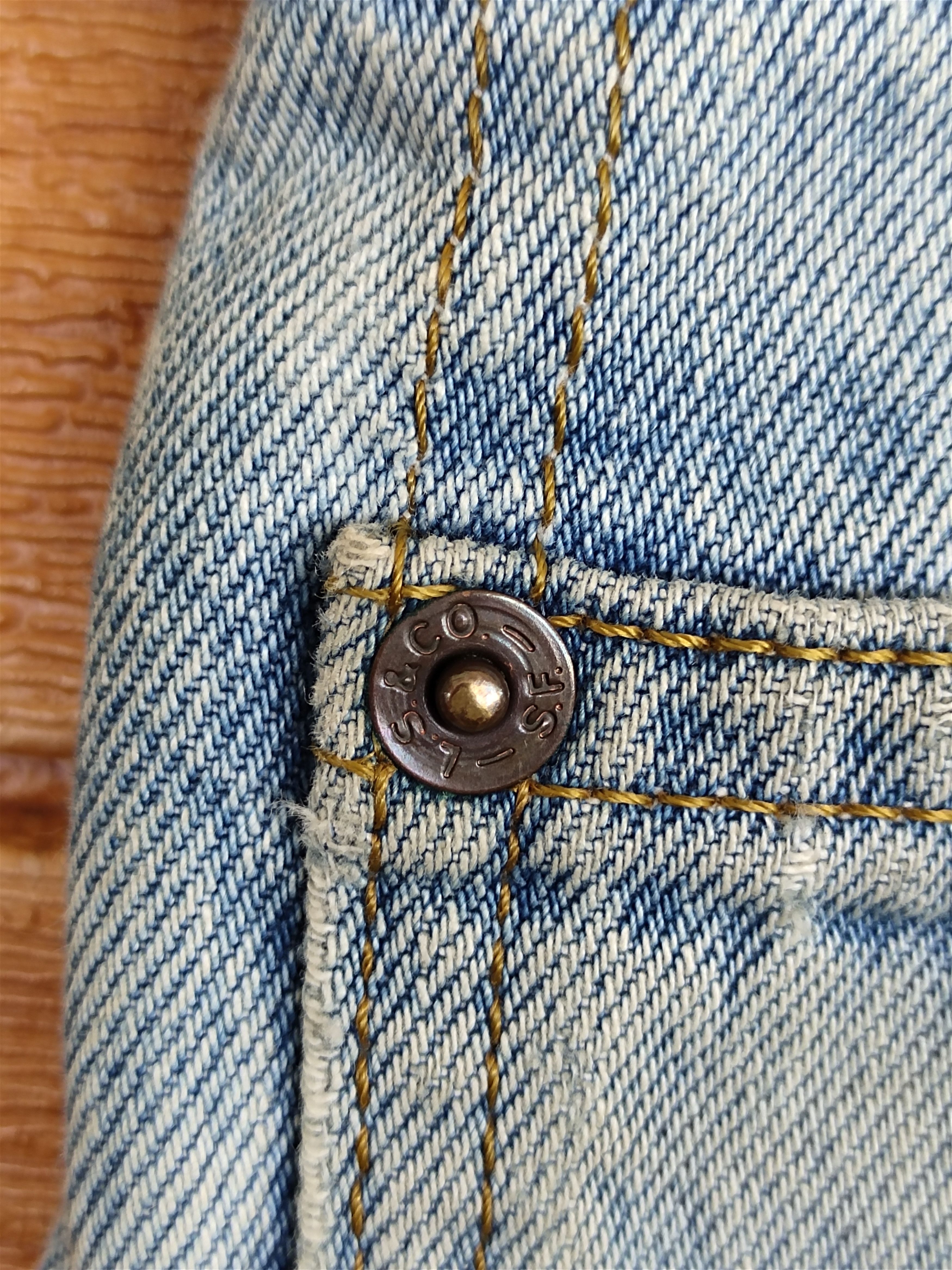 Levi's Vintage Levi's 607 Dirty Light Wash Denim Jeans Orange Tag Size US 33 - 19 Thumbnail