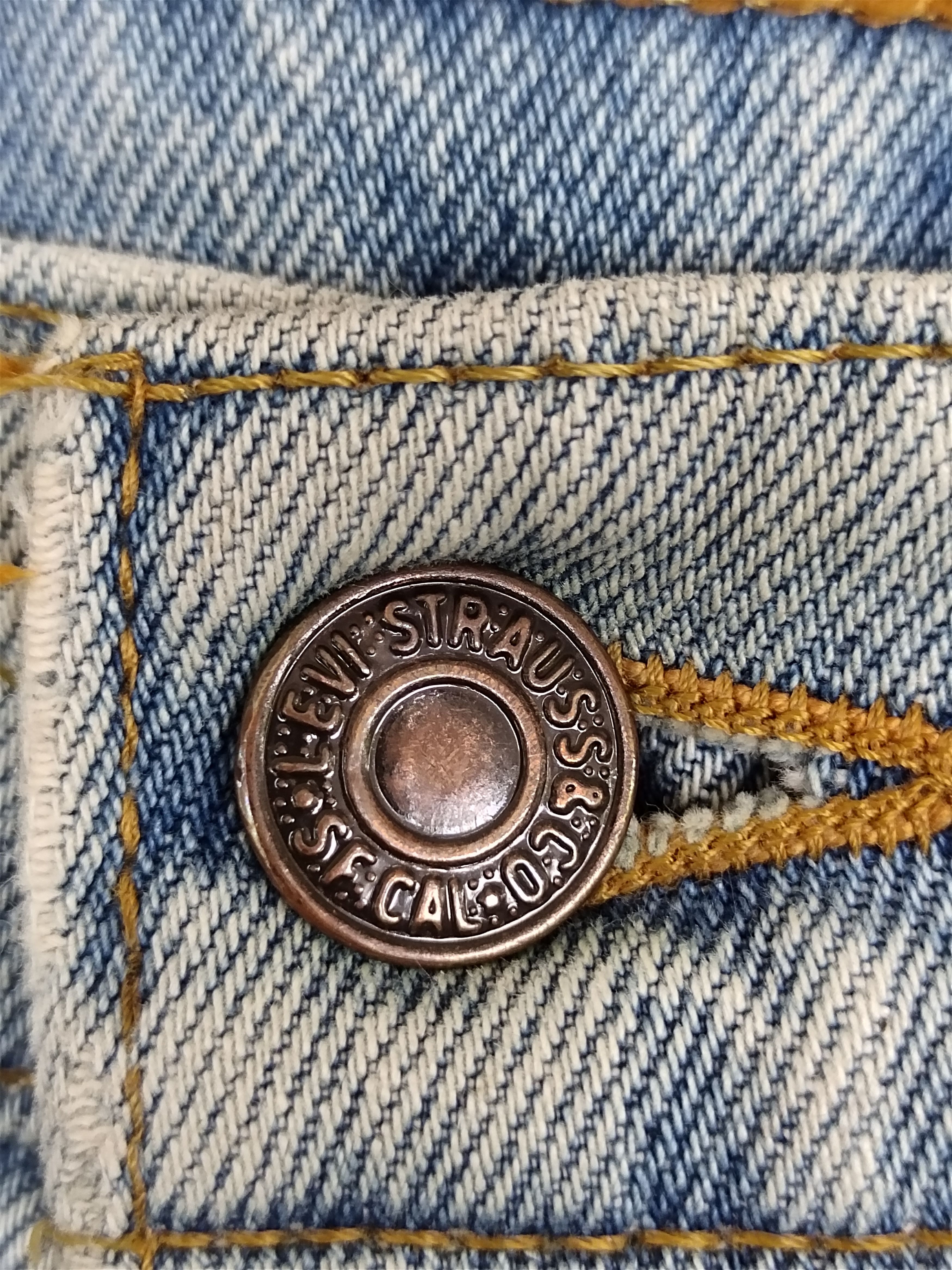 Levi's Vintage Levi's 607 Dirty Light Wash Denim Jeans Orange Tag Size US 33 - 20 Thumbnail