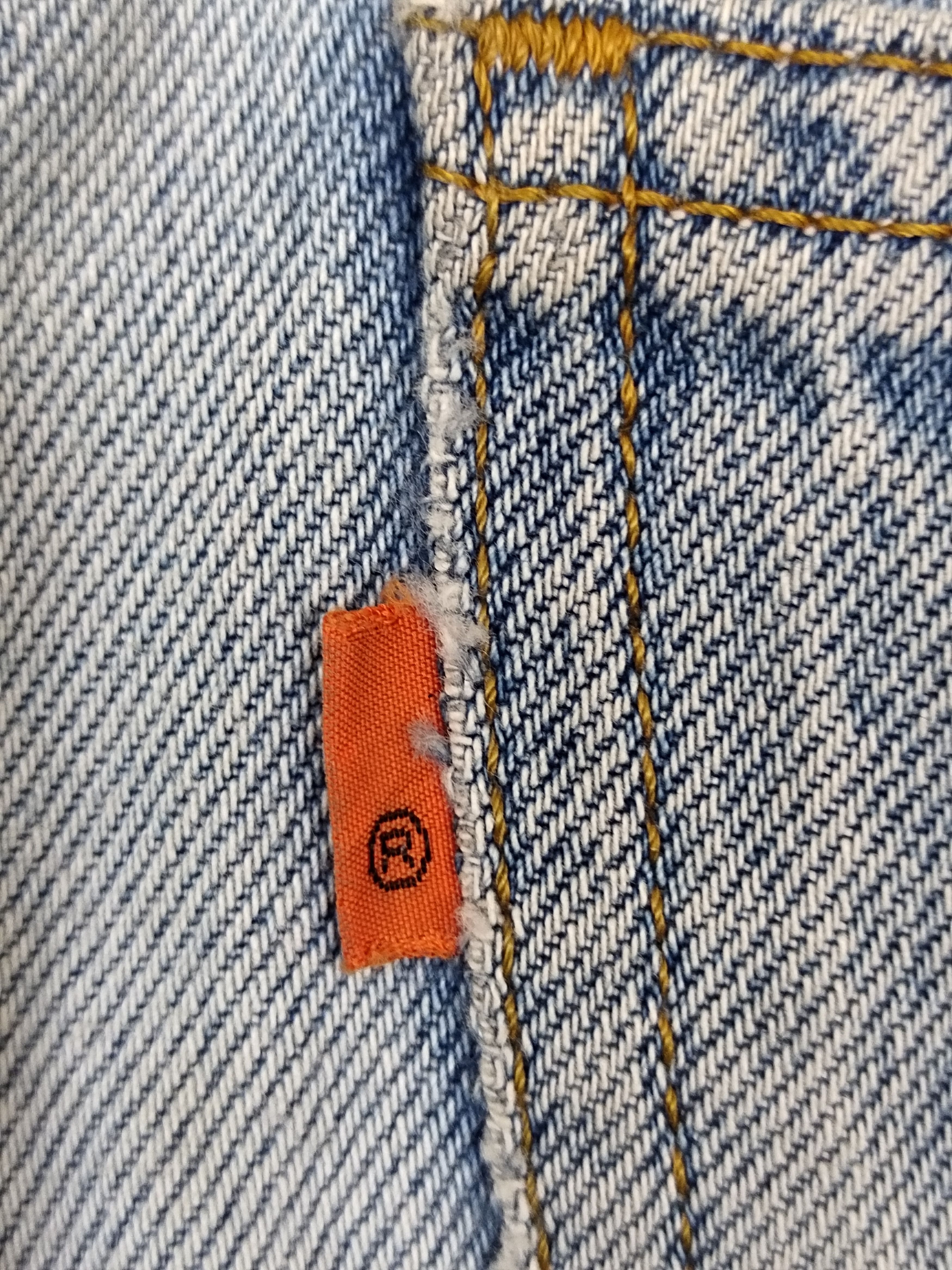 Levi's Vintage Levi's 607 Dirty Light Wash Denim Jeans Orange Tag Size US 33 - 14 Thumbnail