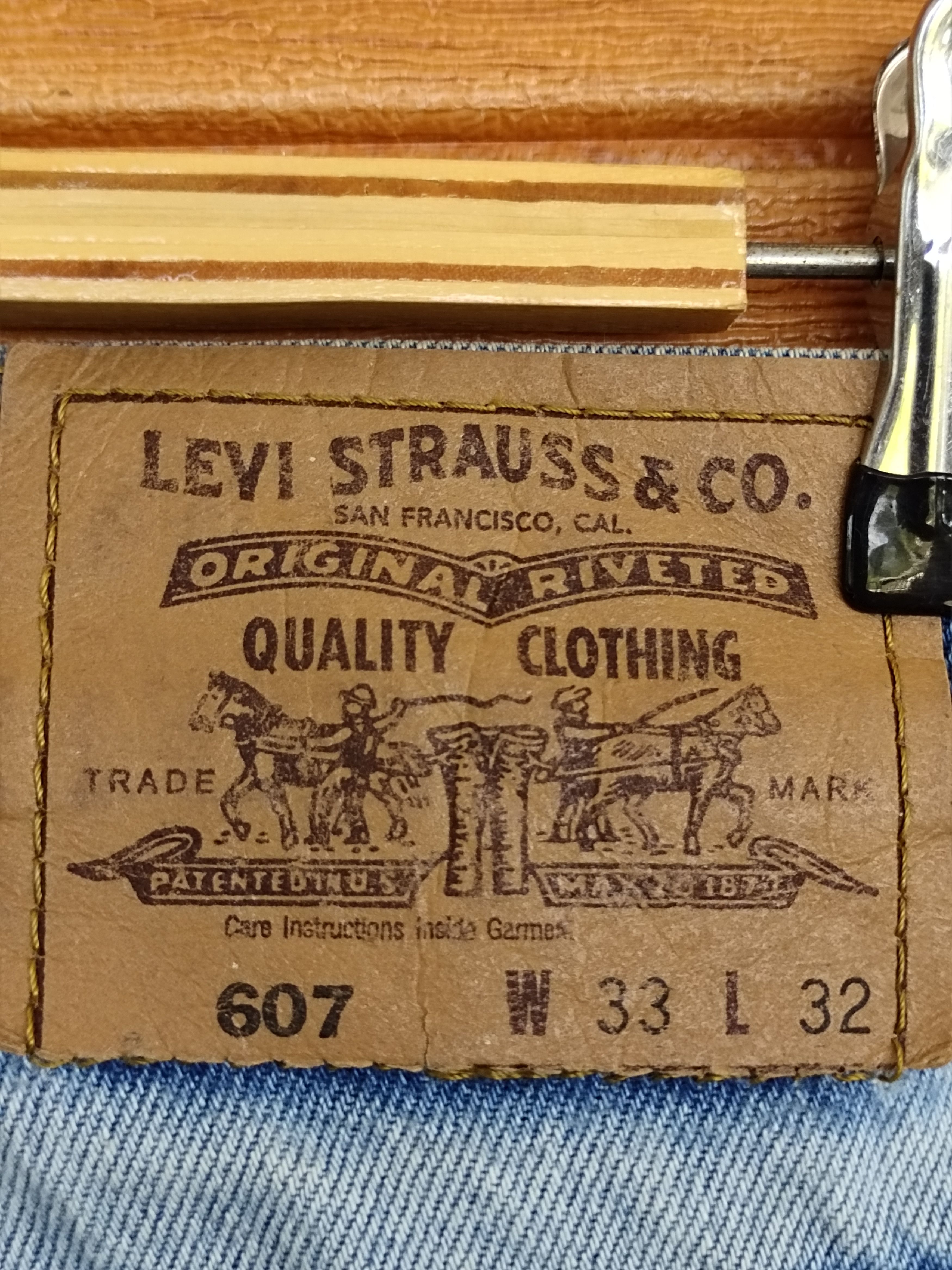 Levi's Vintage Levi's 607 Dirty Light Wash Denim Jeans Orange Tag Size US 33 - 15 Thumbnail
