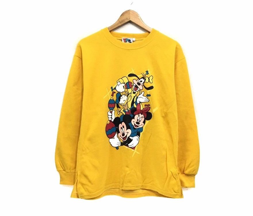 Mickey Character Crewneck Sweatshirt Big Logo Sweatshirt