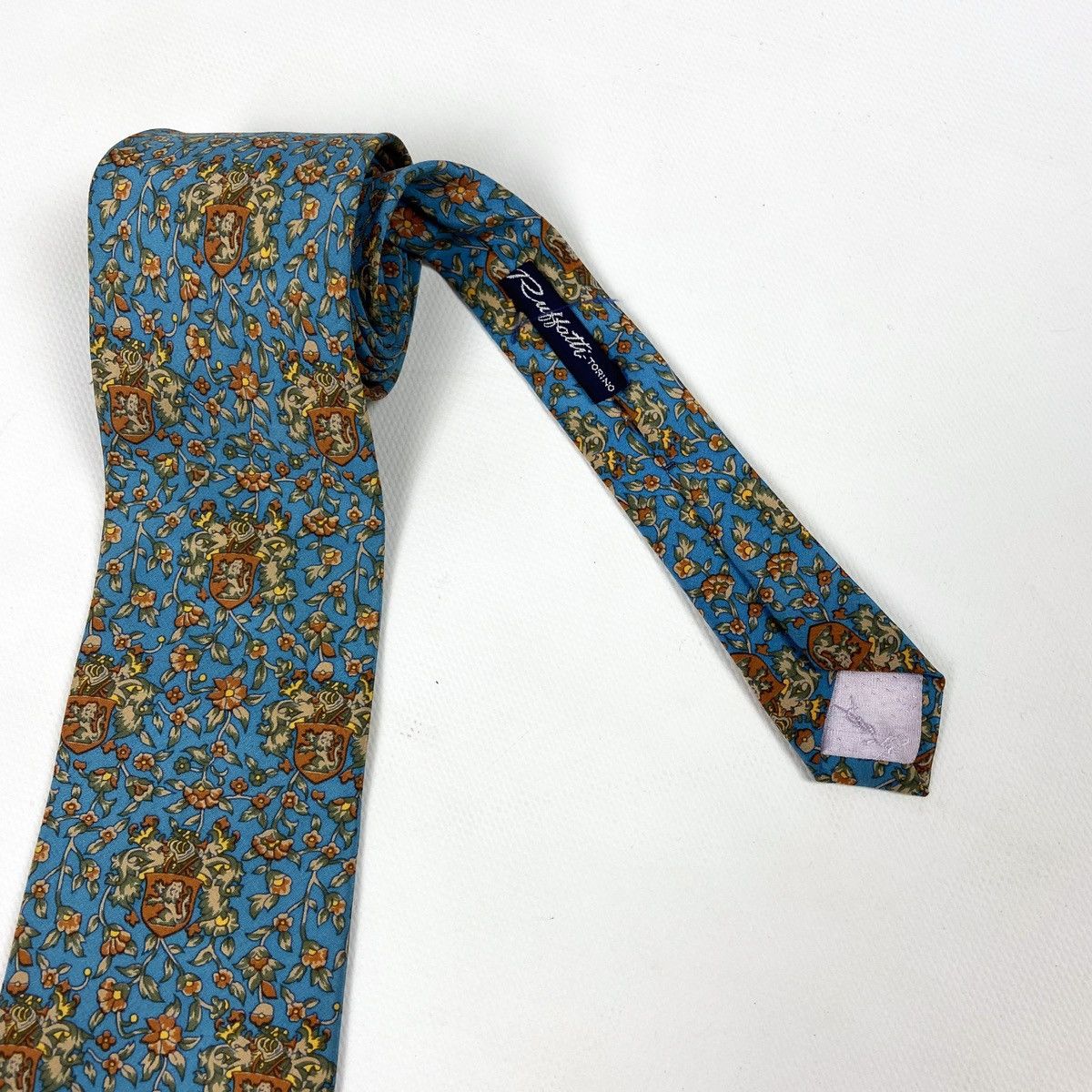 Vintage Vintage 90s rare Yves Saint Laurent Emblem Tie luxury flower Size ONE SIZE - 3 Thumbnail