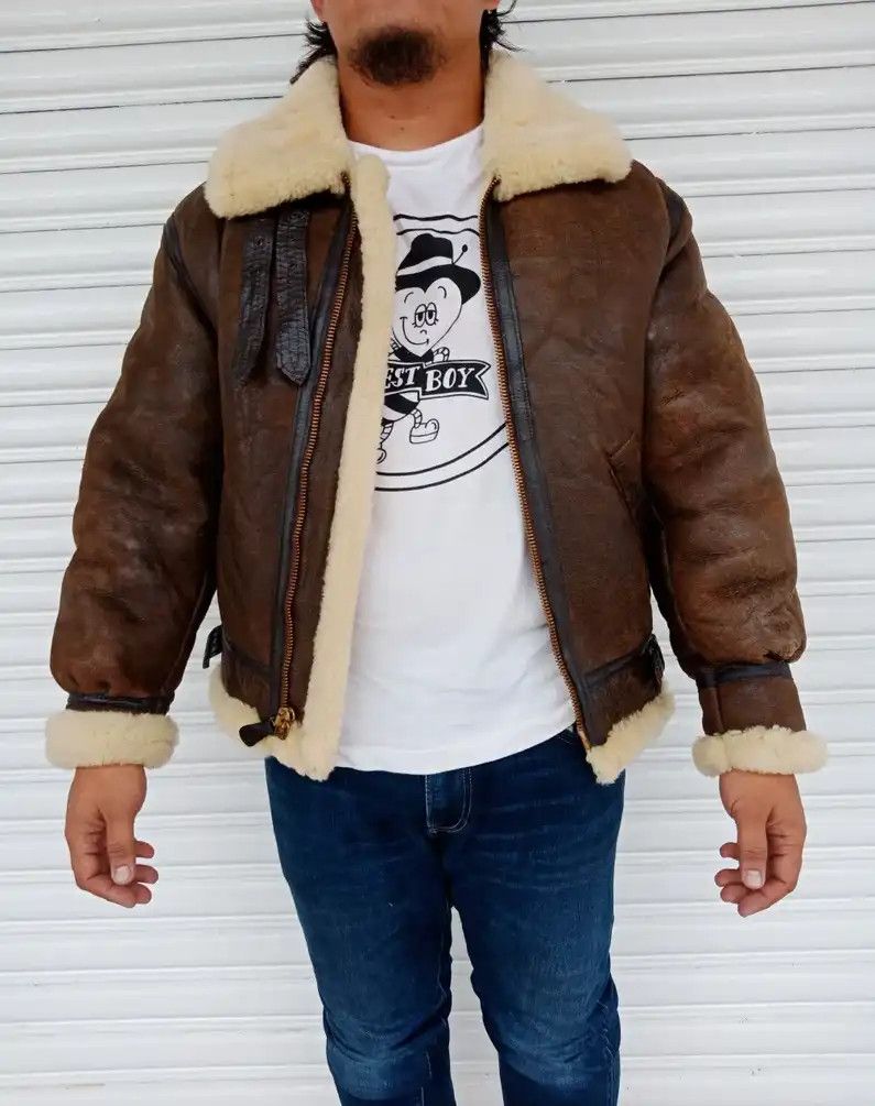 Leather B 3 American Military Wear Sheepskin Flight Size US L / EU 52-54 / 3 - 1 Thumbnail