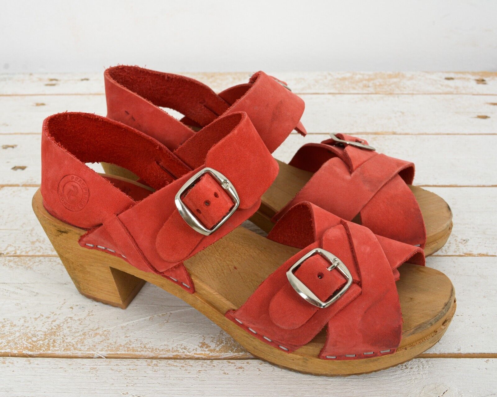 Other MOHEDA Leather Heels Swedish Ankle Straps Open Clogs EU36 Size US 6 / IT 36 - 1 Thumbnail