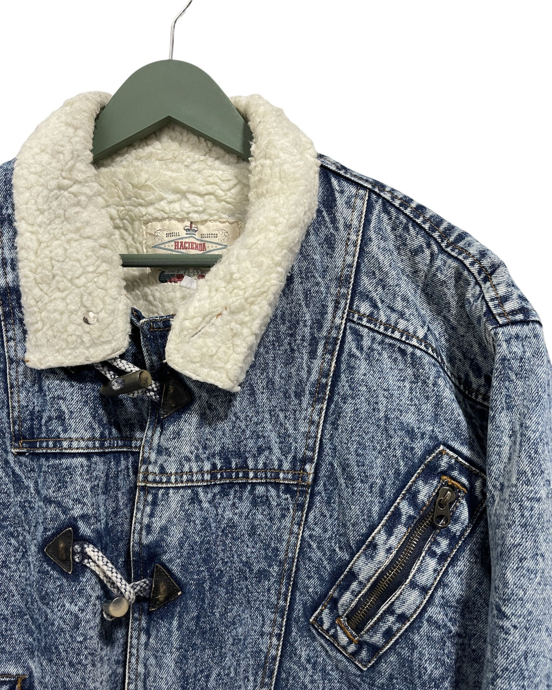 Vintage Hacienda Button Toggle Lined Shearling L.G.B Style Jacket Size US M / EU 48-50 / 2 - 11 Thumbnail