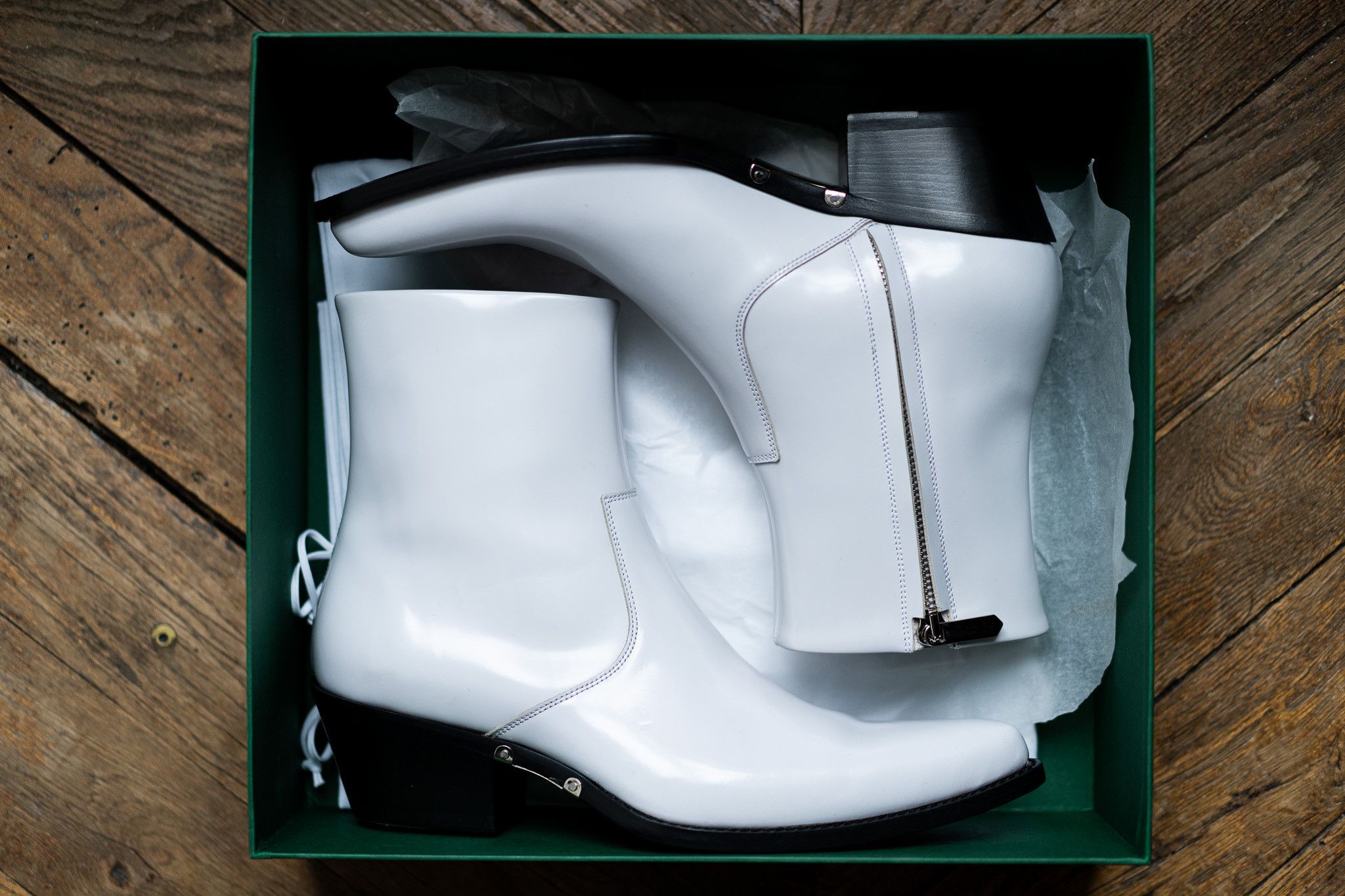 Calvin klein white cowboy boots online