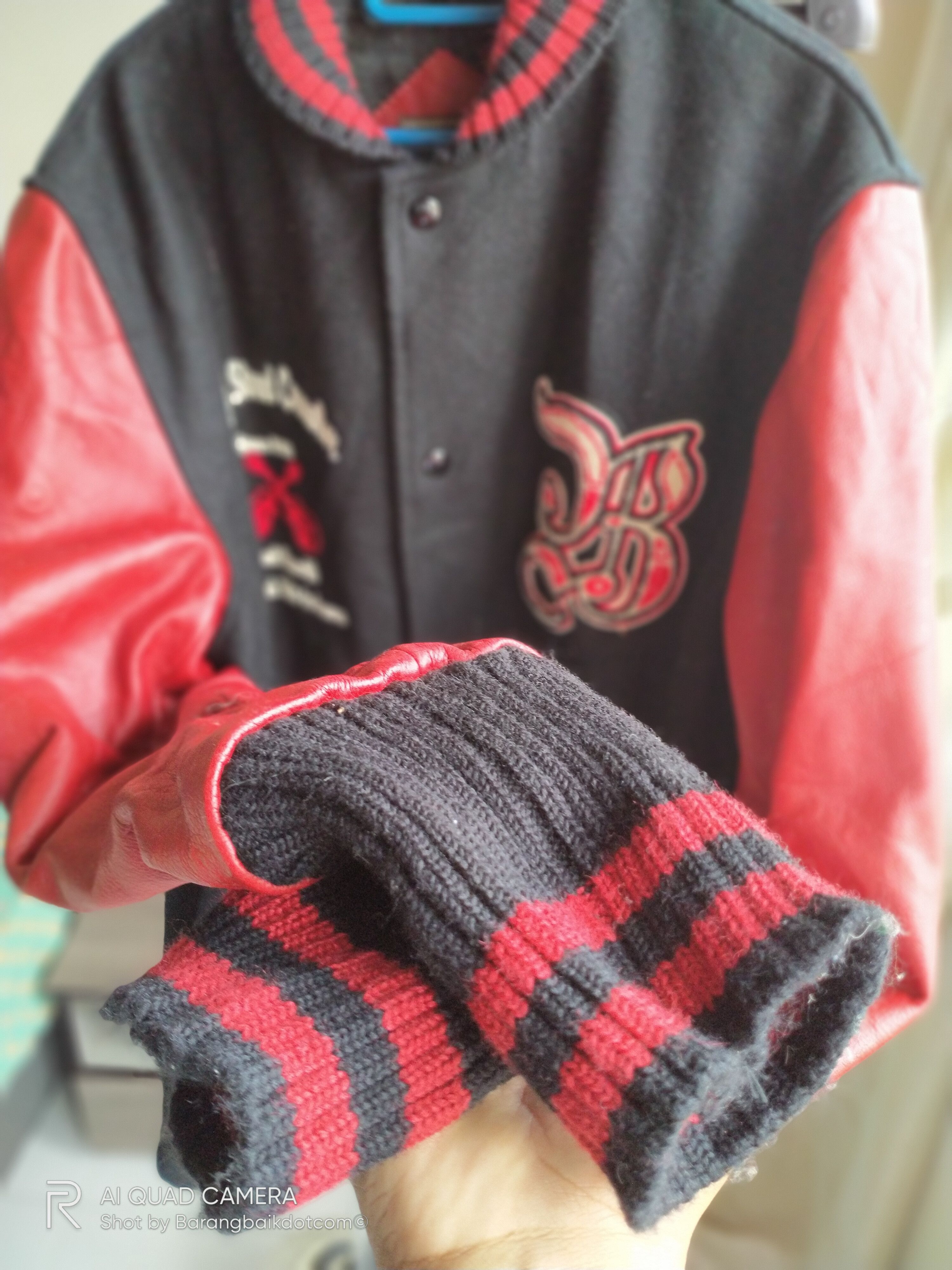 Other Leather Sleeve Chain Stitch Letterman Jacket Size L Size US L / EU 52-54 / 3 - 8 Thumbnail