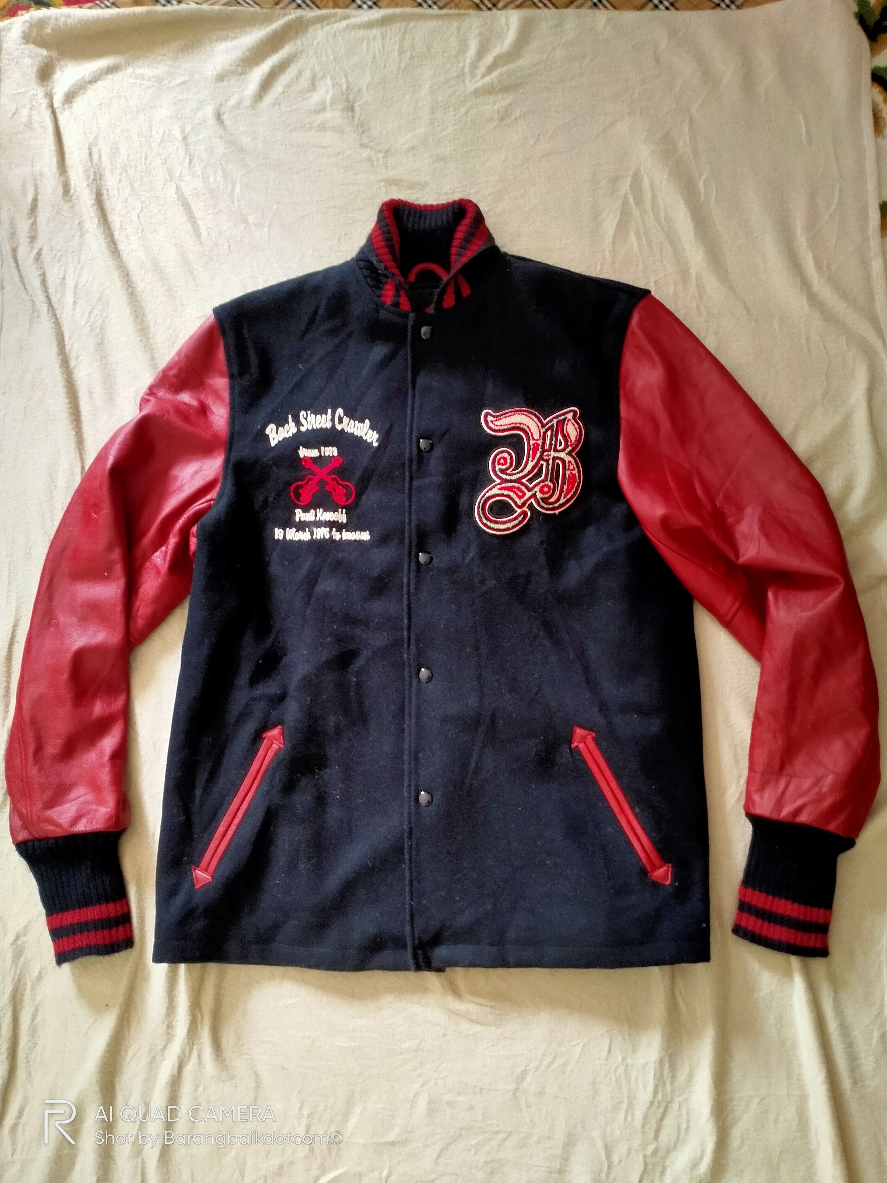 Other Leather Sleeve Chain Stitch Letterman Jacket Size L Size US L / EU 52-54 / 3 - 2 Thumbnail