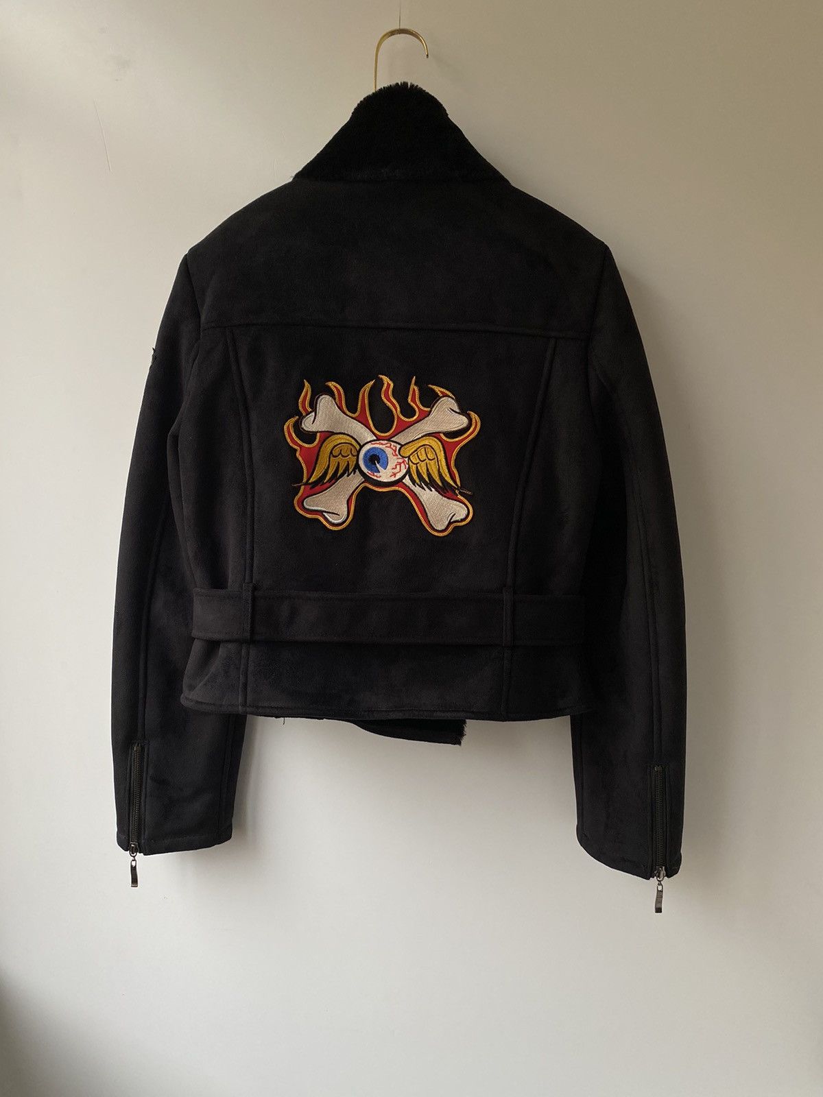 Von Dutch 🇺🇸 Vintage Y2K Von Dutch Motor Jacket Faux Fur Shearling Size M / US 6-8 / IT 42-44 - 11 Thumbnail