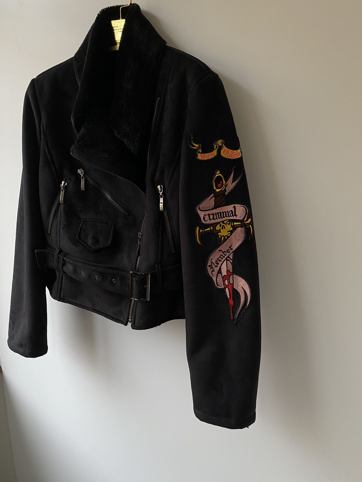 Von Dutch 🇺🇸 Vintage Y2K Von Dutch Motor Jacket Faux Fur Shearling Size M / US 6-8 / IT 42-44 - 5 Thumbnail