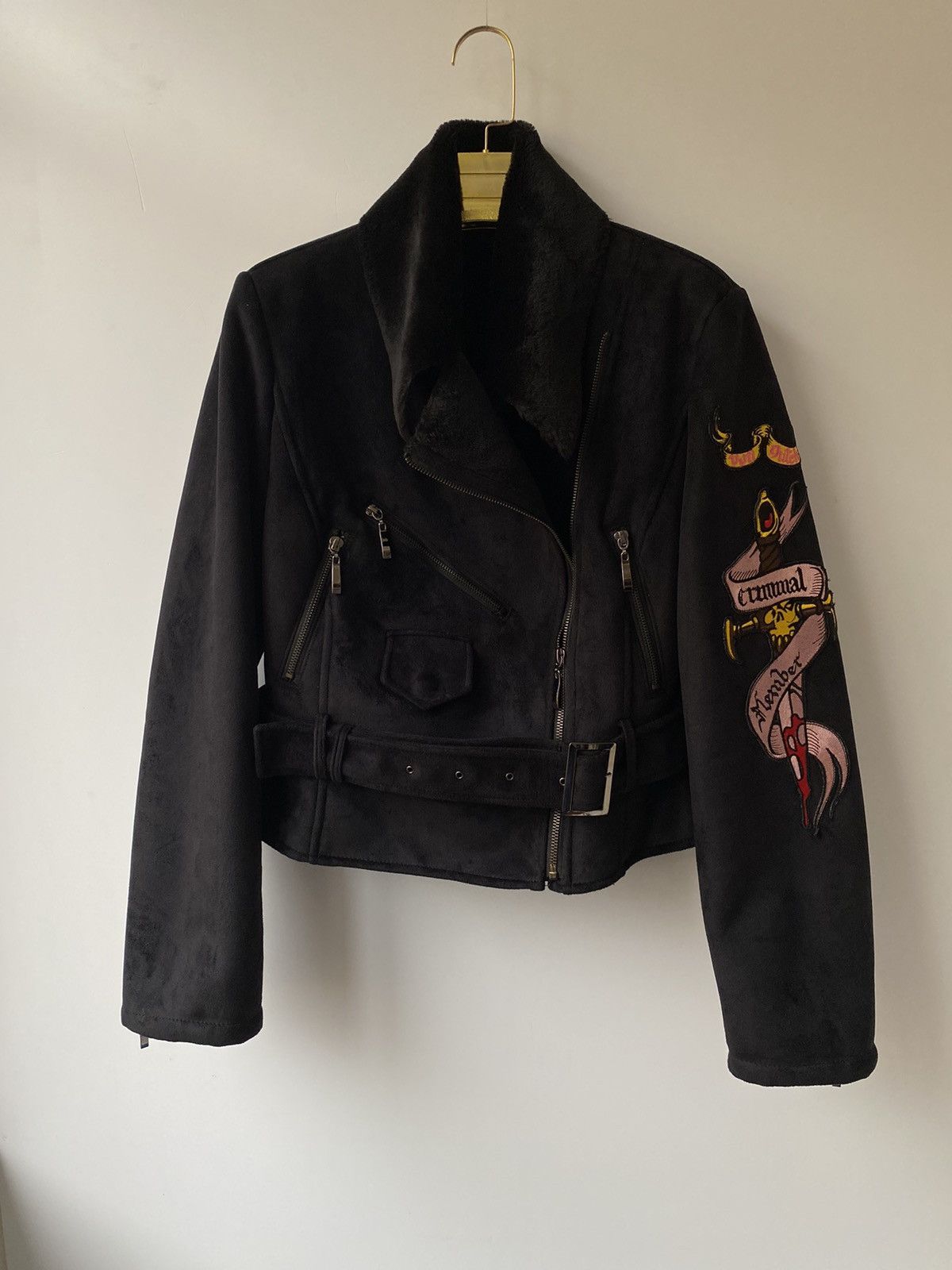 Von Dutch 🇺🇸 Vintage Y2K Von Dutch Motor Jacket Faux Fur Shearling Size M / US 6-8 / IT 42-44 - 3 Thumbnail