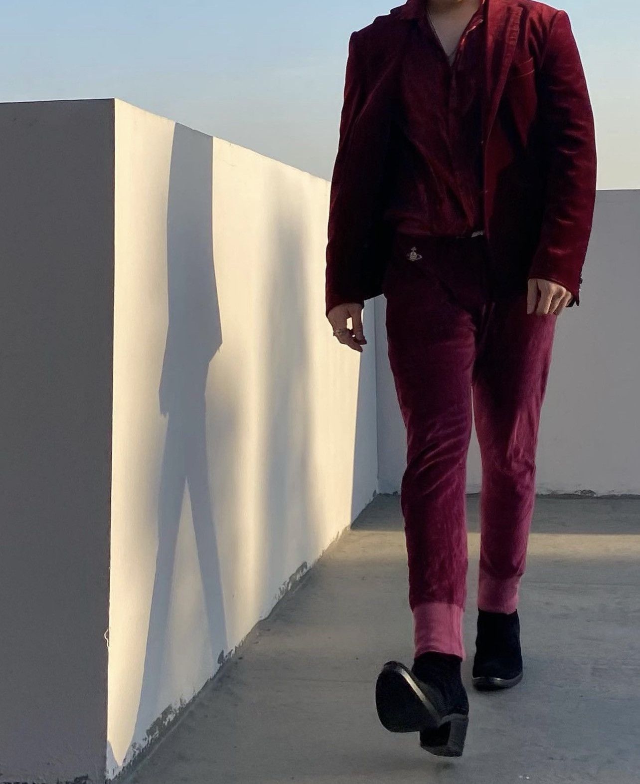 Haider Ackermann Haider Ackermann Red Velvet Blazer Size Medium Size US M / EU 48-50 / 2 - 12 Thumbnail