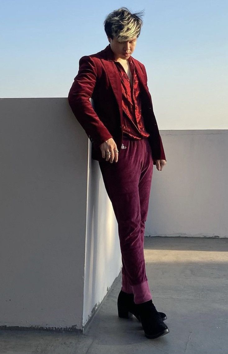 Haider Ackermann Haider Ackermann Red Velvet Blazer Size Medium Size US M / EU 48-50 / 2 - 13 Thumbnail