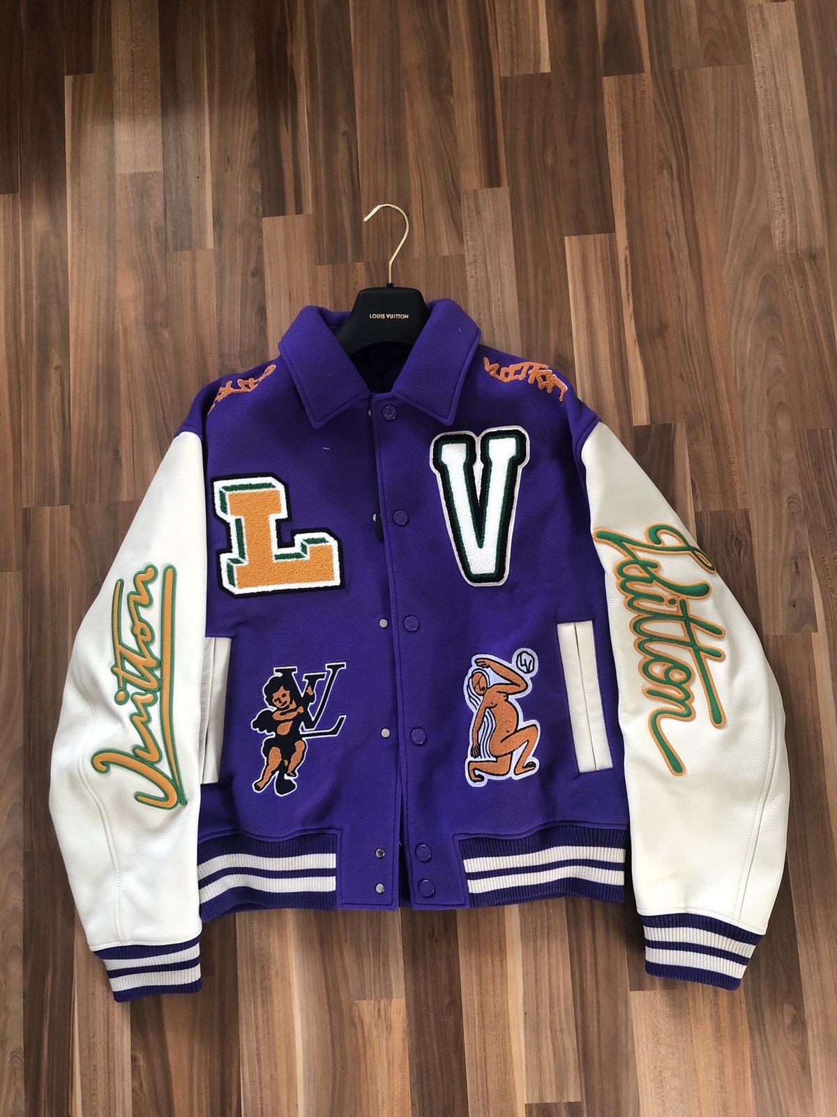 Louis Vuitton x Virgil Abloh FW22 Purple Varsity Jacket Review 