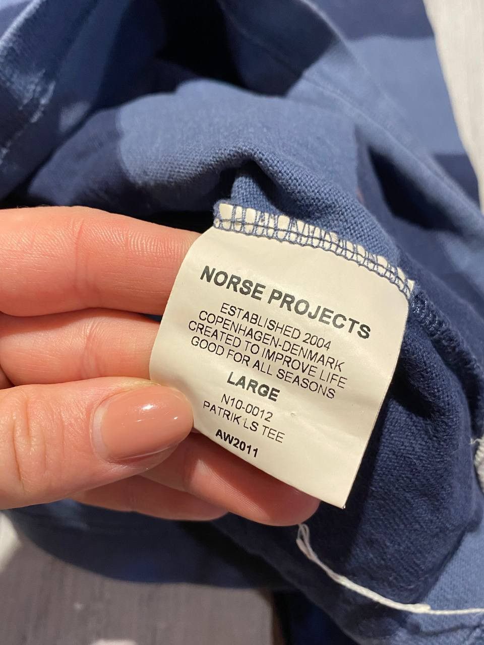 Norse Projects Norse Projects Patric Long Sleeve Tee Striped Size US L / EU 52-54 / 3 - 12 Thumbnail