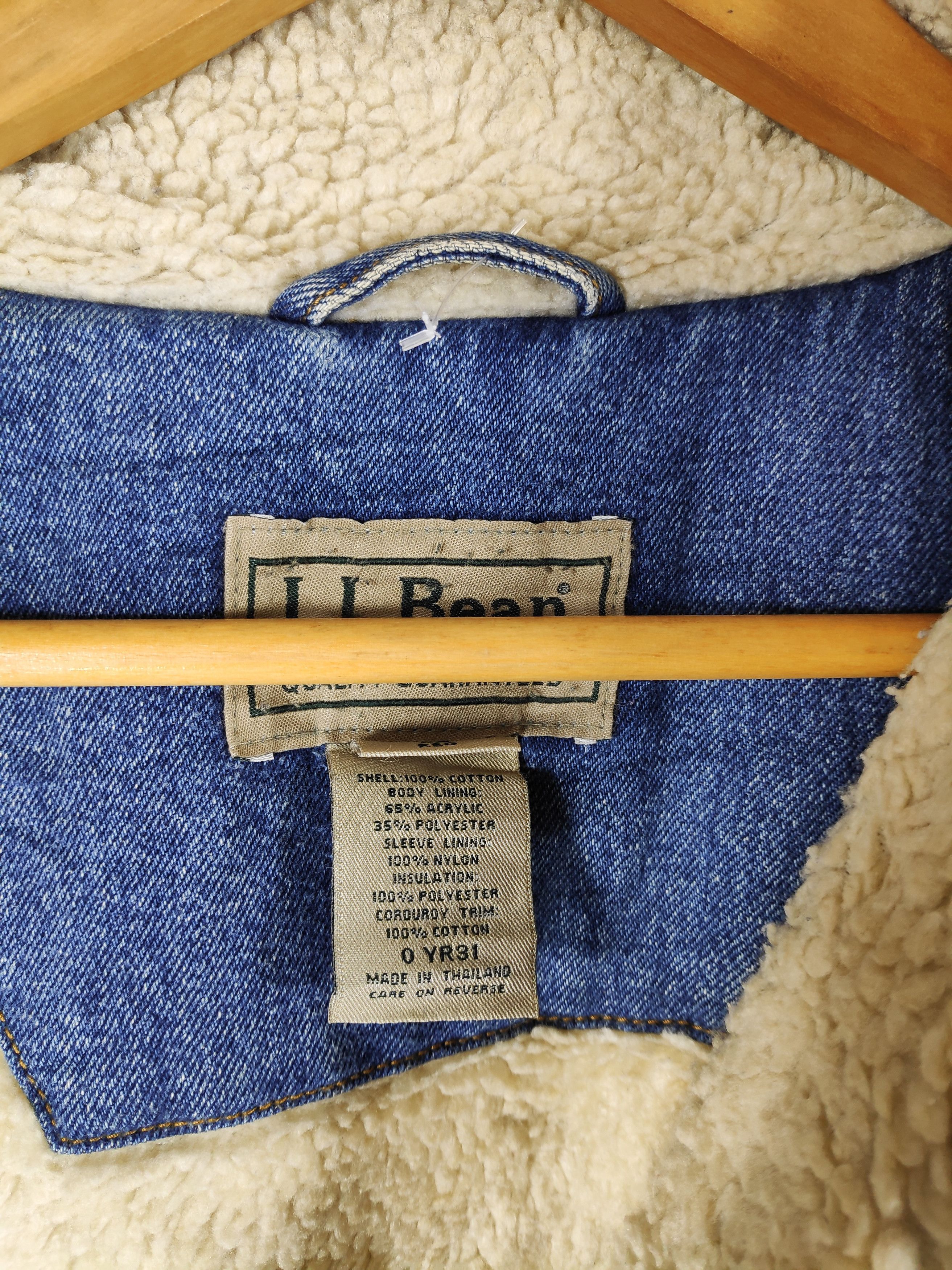 L.L. Bean × Vintage Vintage 90s L.L. Bean Sherpa Lining Denim Trucker Jacket Size US XL / EU 56 / 4 - 10 Thumbnail