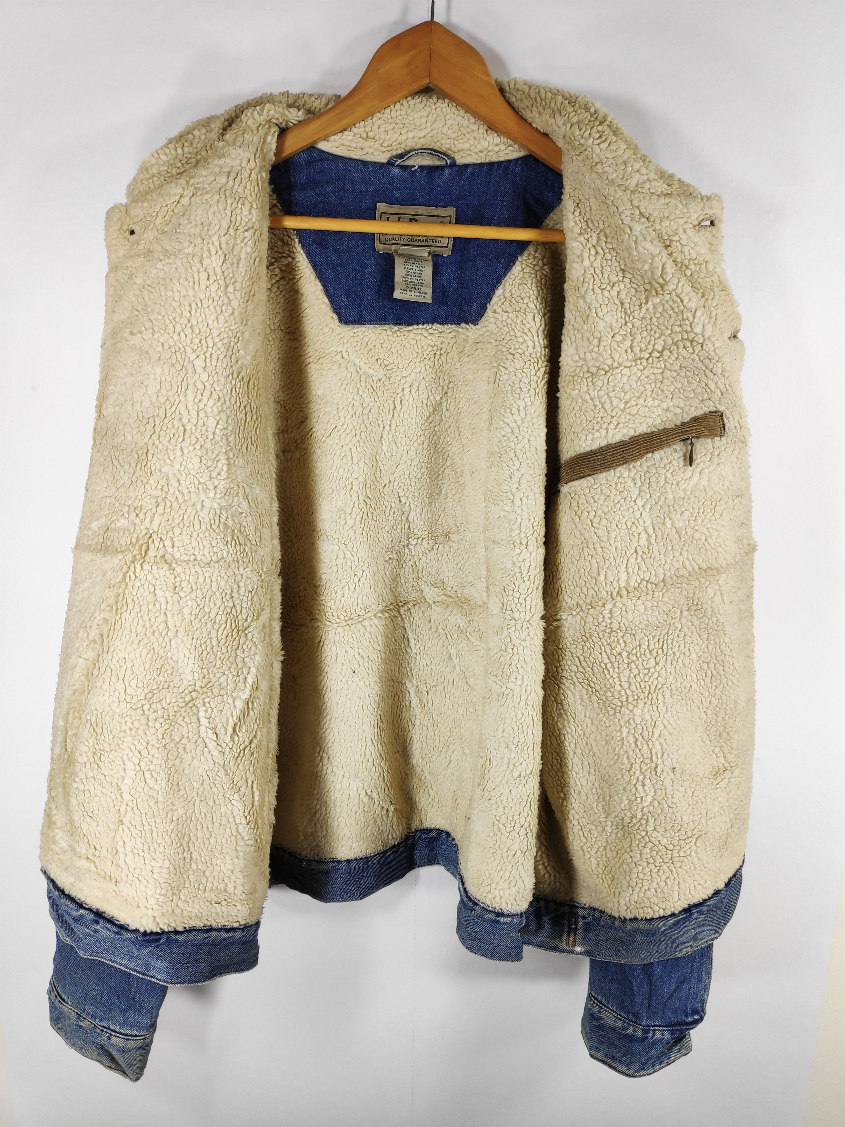L.L. Bean × Vintage Vintage 90s L.L. Bean Sherpa Lining Denim Trucker Jacket Size US XL / EU 56 / 4 - 3 Thumbnail