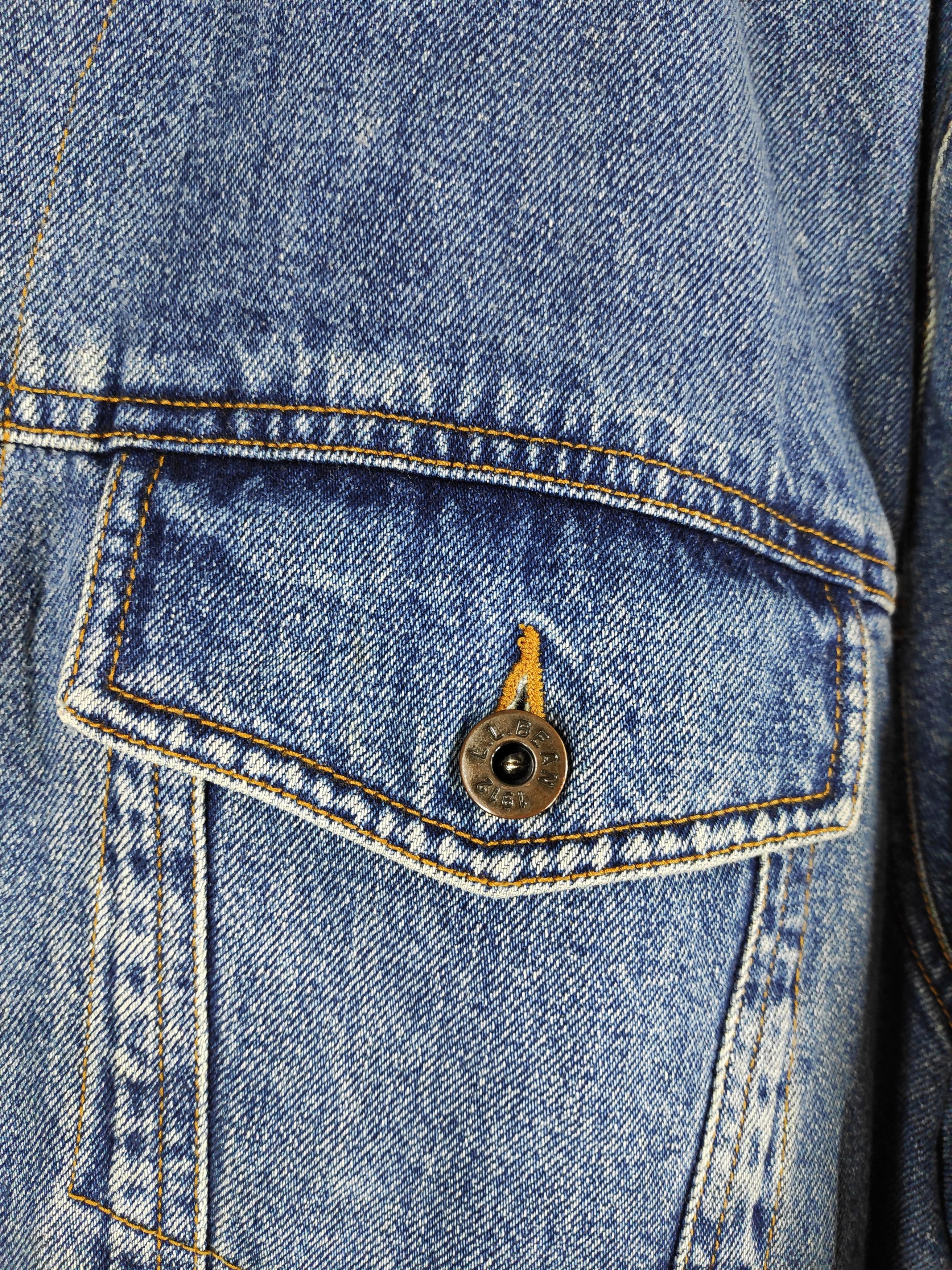 L.L. Bean × Vintage Vintage 90s L.L. Bean Sherpa Lining Denim Trucker Jacket Size US XL / EU 56 / 4 - 12 Thumbnail
