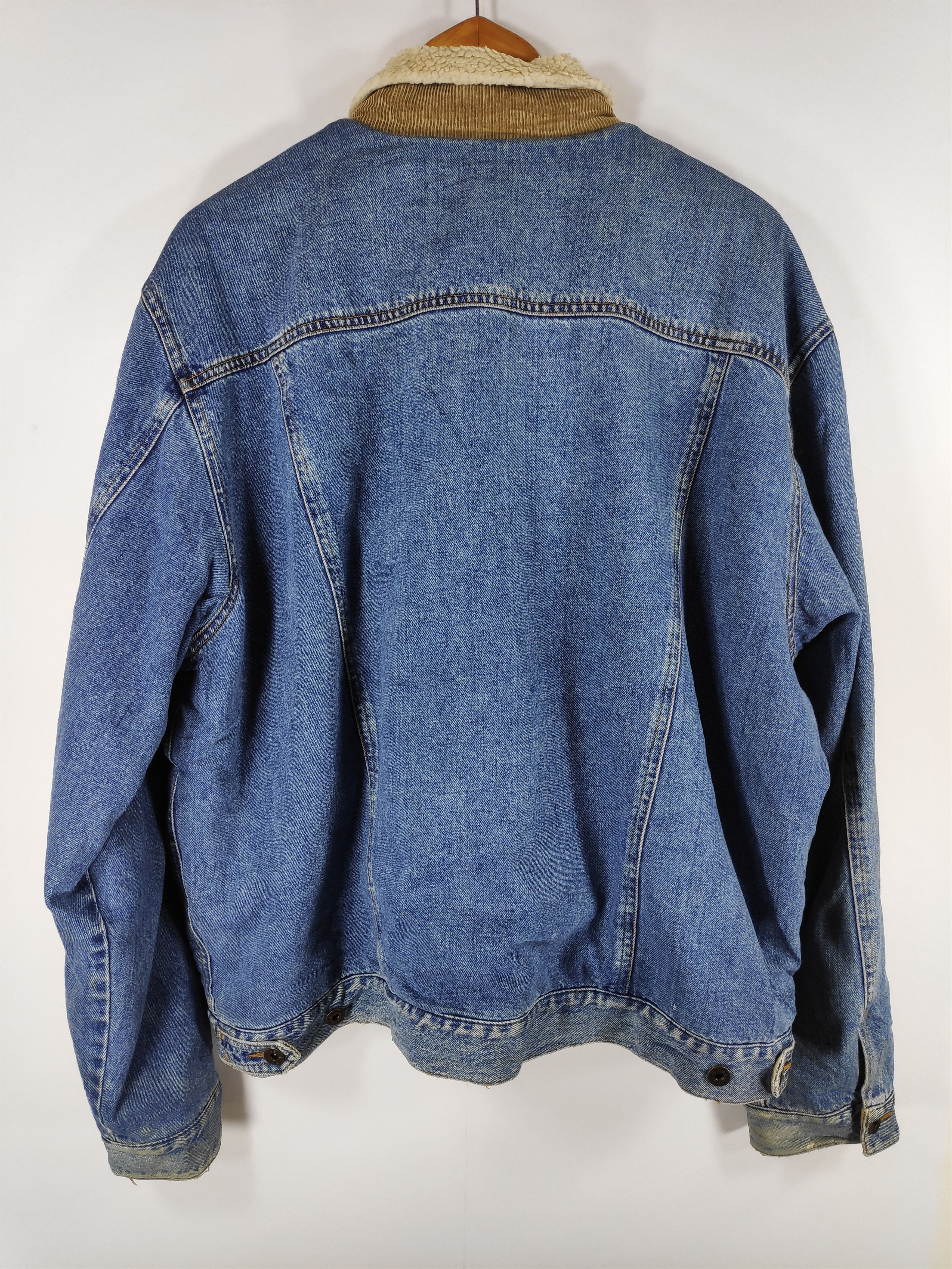 L.L. Bean × Vintage Vintage 90s L.L. Bean Sherpa Lining Denim Trucker Jacket Size US XL / EU 56 / 4 - 6 Thumbnail