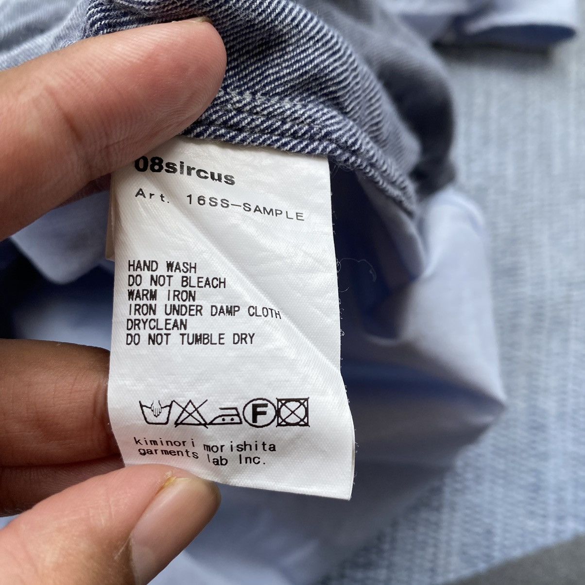 08sircus × Japanese Brand blue shirt sample ss16 Size US S / EU 44-46 / 1 - 7 Thumbnail