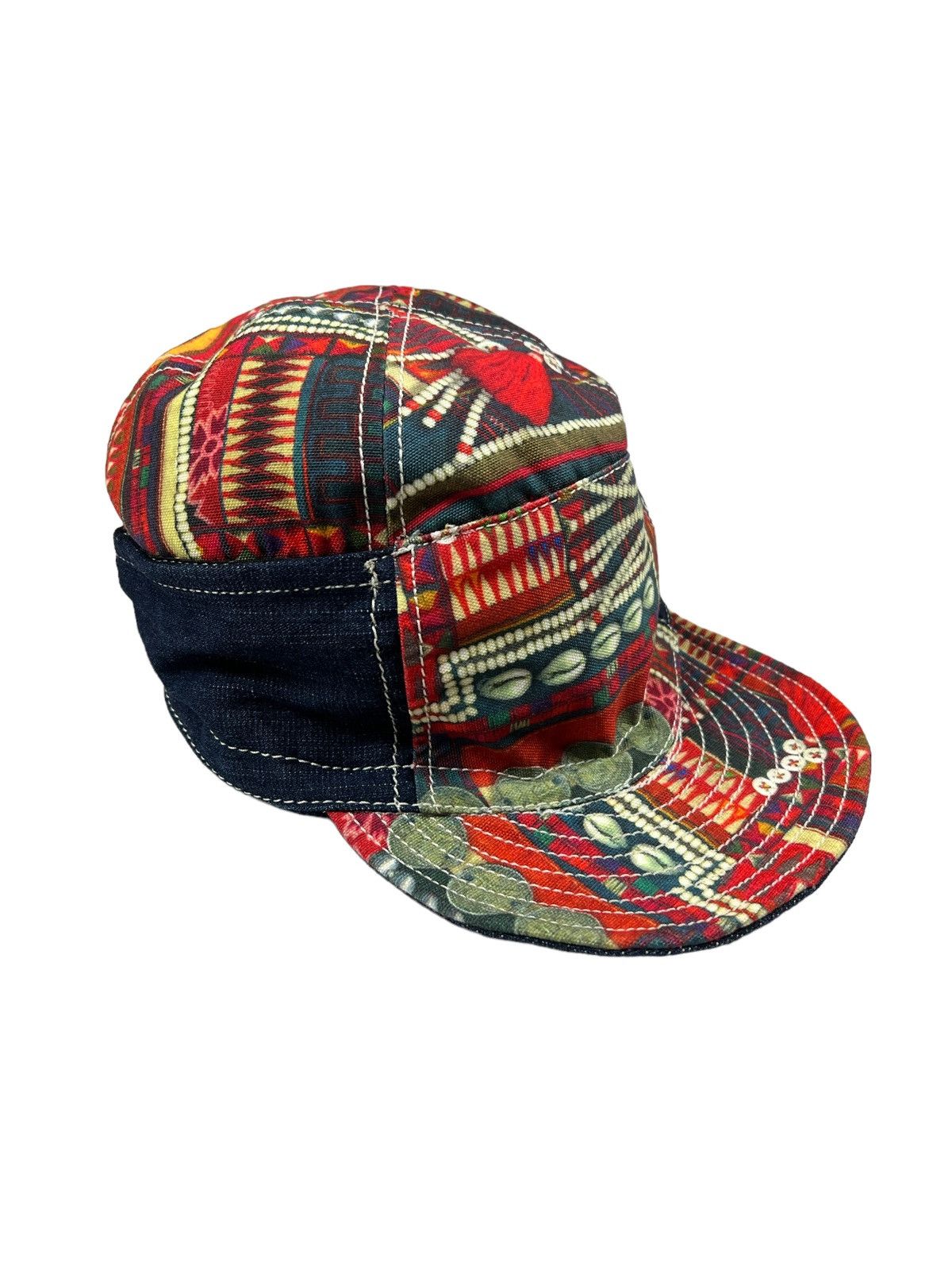 Japanese Brand Amina 🇯🇵 Rebuilt Worker Denim Hat Size ONE SIZE - 2 Thumbnail