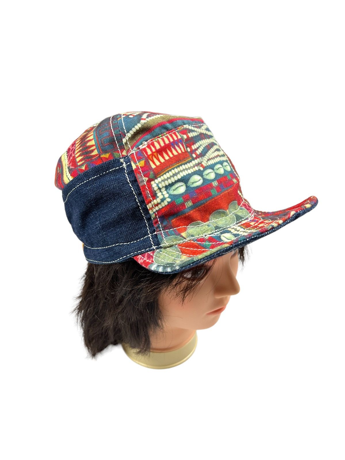 Japanese Brand Amina 🇯🇵 Rebuilt Worker Denim Hat Size ONE SIZE - 7 Thumbnail