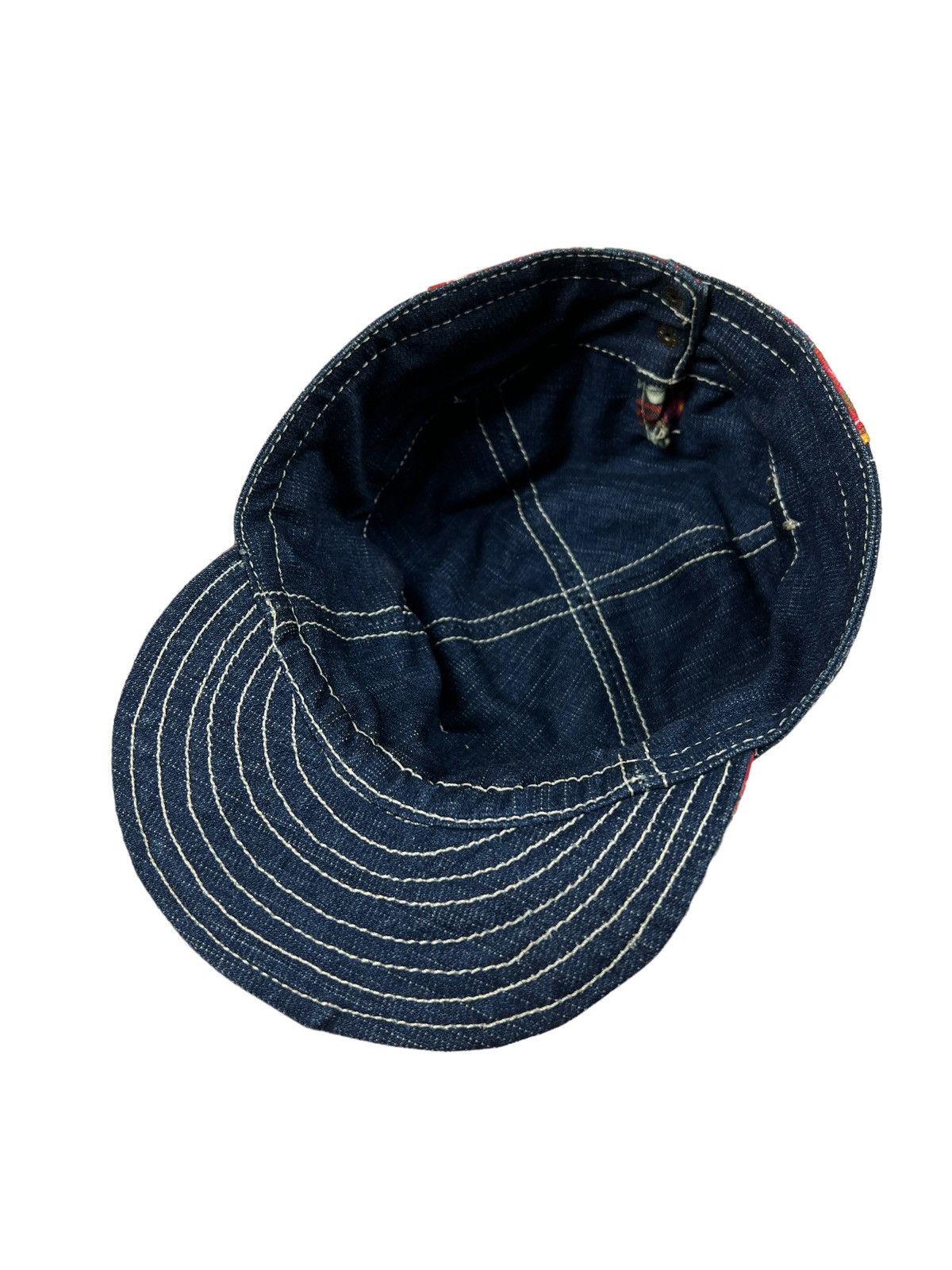Japanese Brand Amina 🇯🇵 Rebuilt Worker Denim Hat Size ONE SIZE - 10 Thumbnail