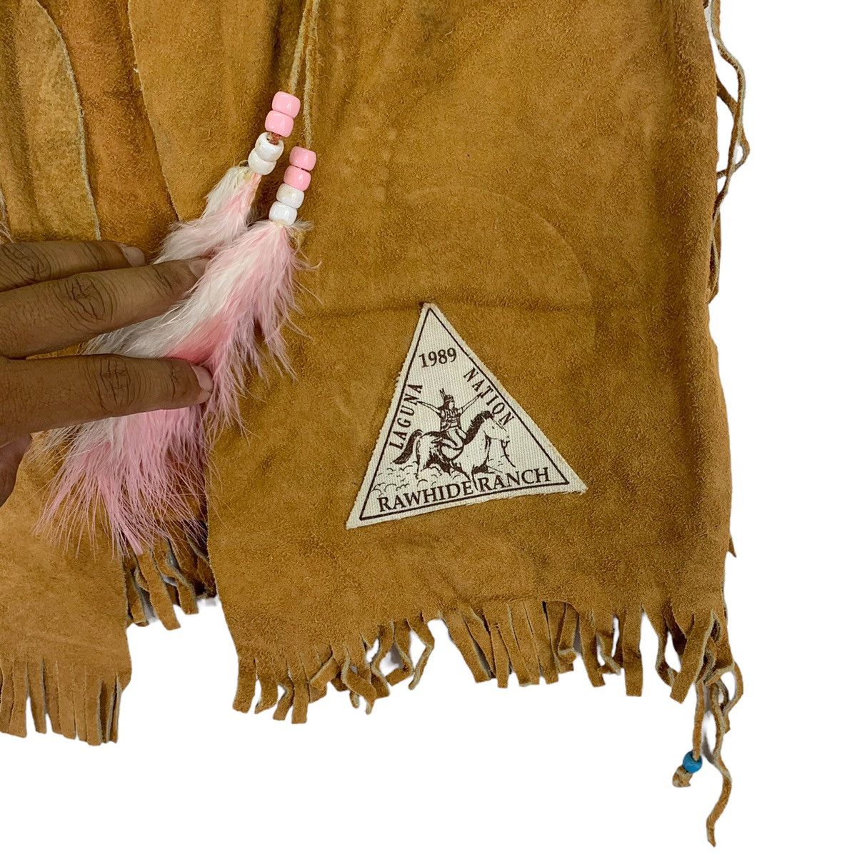 Leather × Native × Vintage VINTAGE NATIVE AMERICAN LEATHER VEST Size US S / EU 44-46 / 1 - 4 Thumbnail