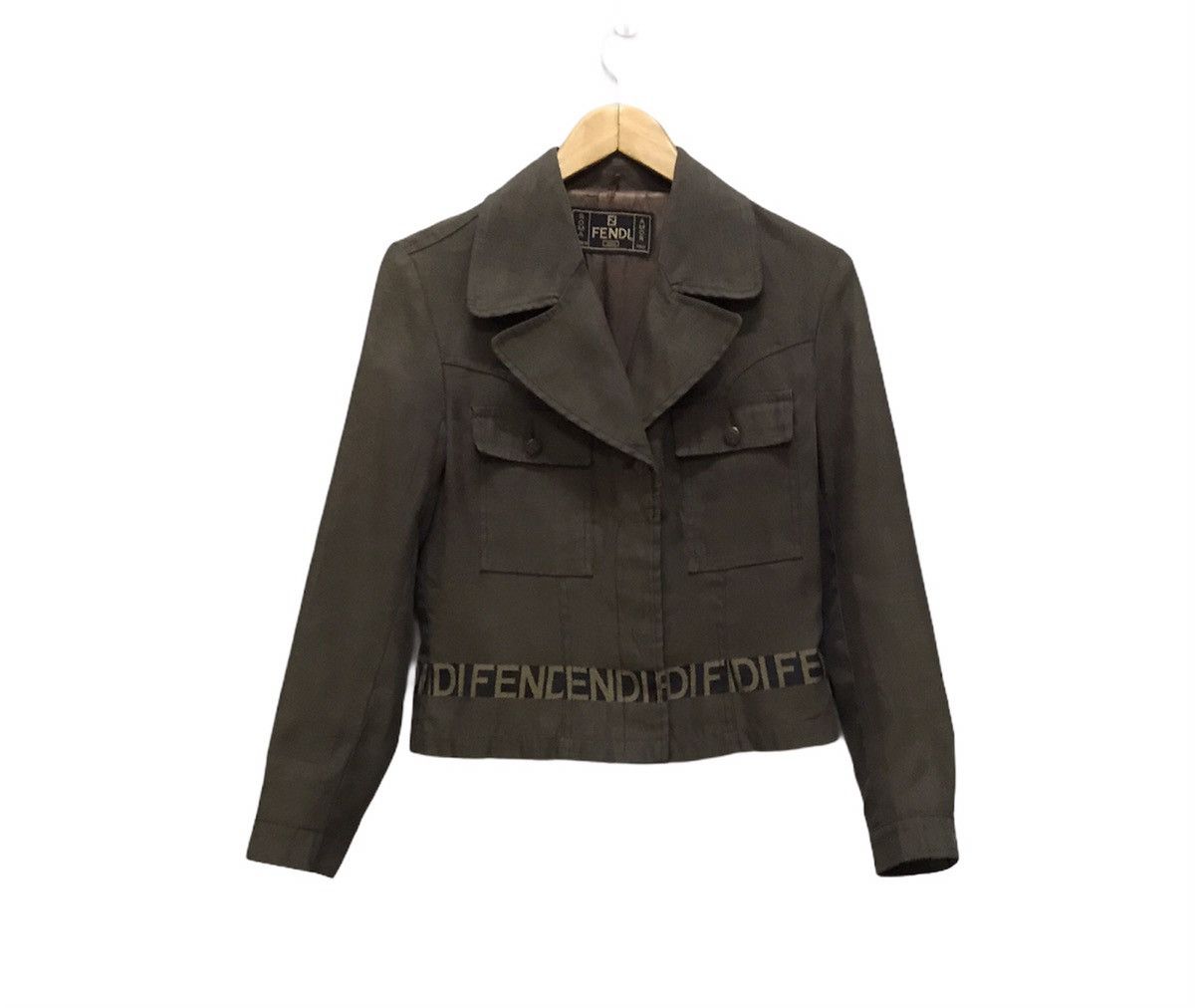 Fendi Vintage Fendi Zucca cropped jacket Size M / US 6-8 / IT 42-44 - 1 Thumbnail