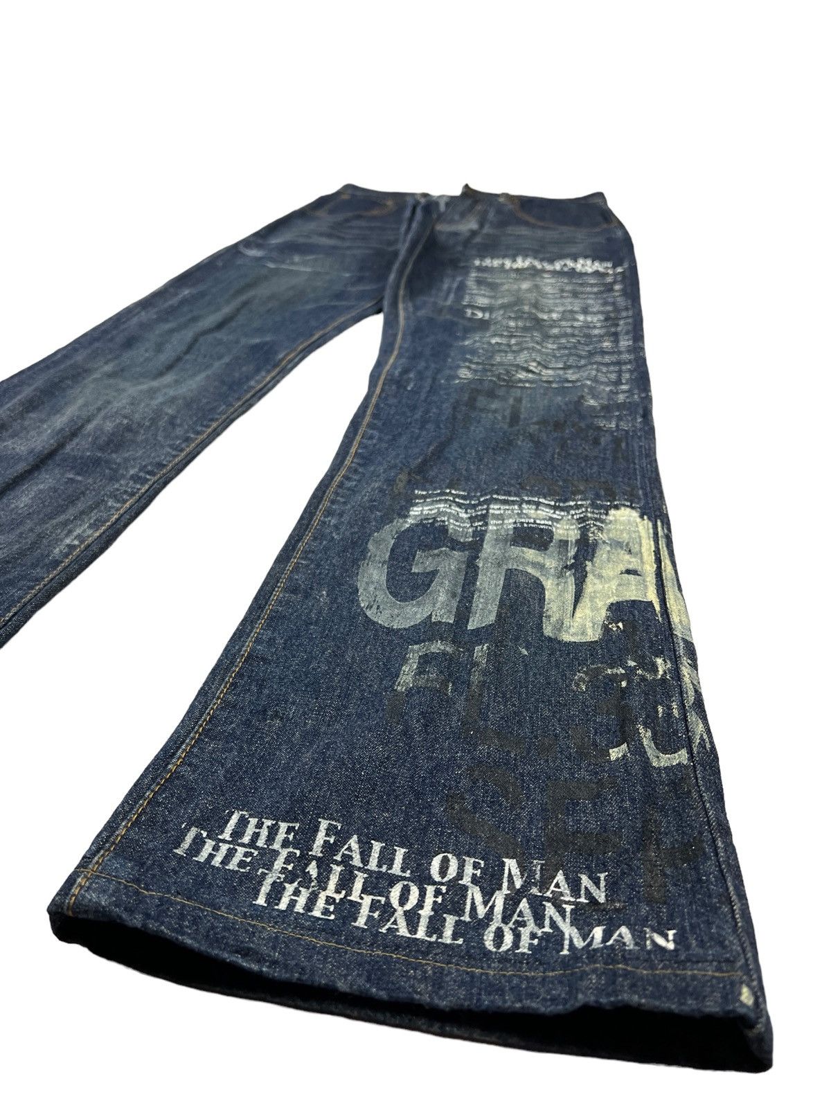 Japanese Brand HN+DIE 🇯🇵 ‘The Fall Of Man” Adam & Eve Poem Denim Size US 29 - 6 Thumbnail