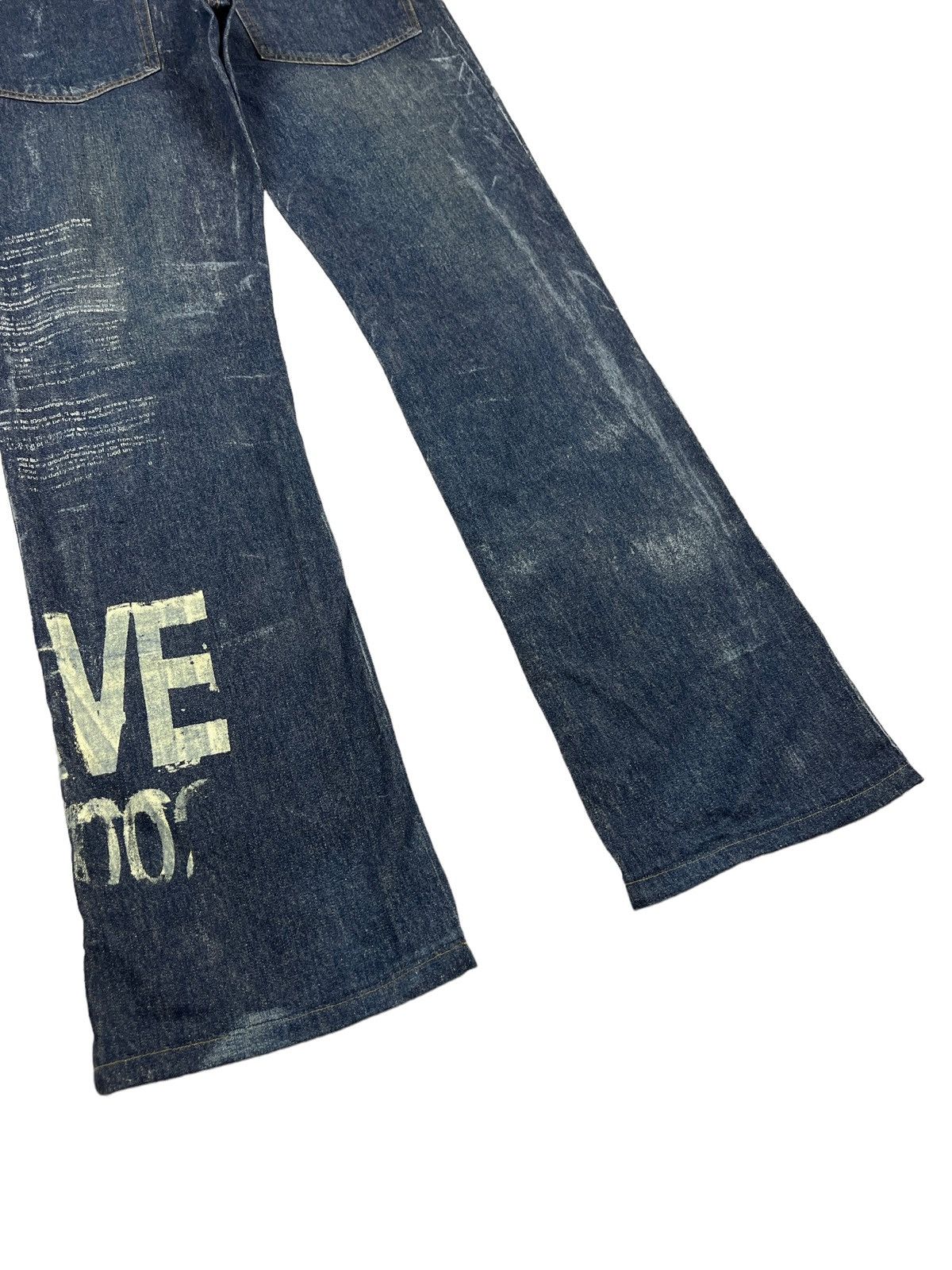 Japanese Brand HN+DIE 🇯🇵 ‘The Fall Of Man” Adam & Eve Poem Denim Size US 29 - 7 Thumbnail