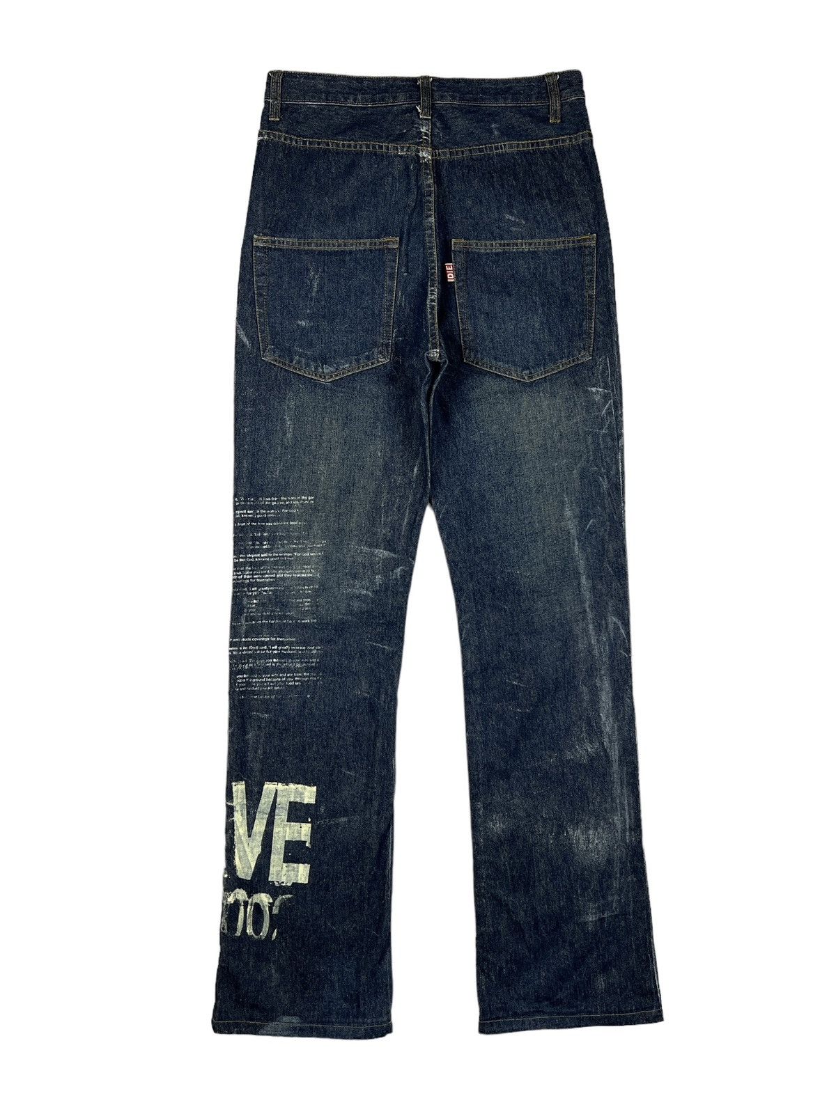 Japanese Brand HN+DIE 🇯🇵 ‘The Fall Of Man” Adam & Eve Poem Denim Size US 29 - 2 Thumbnail