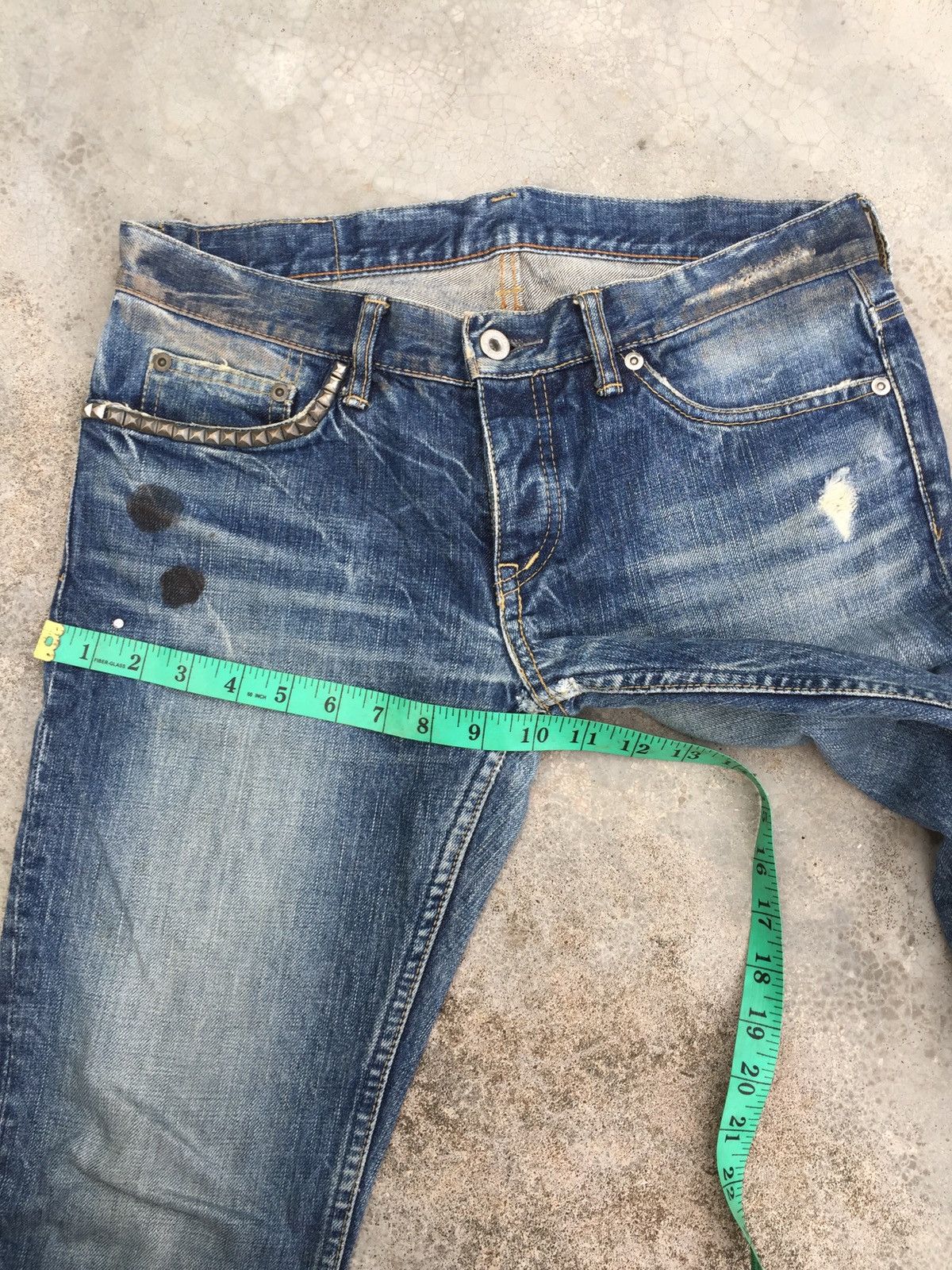 Hysteric Glamour HYSTERIC GLAMOUR FLARED STUDDED STONE WASHED Size US 32 / EU 48 - 5 Thumbnail
