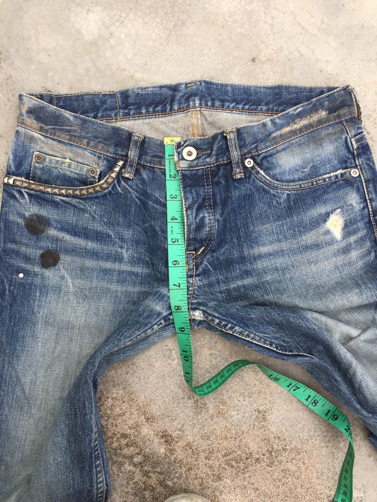 Hysteric Glamour HYSTERIC GLAMOUR FLARED STUDDED STONE WASHED Size US 32 / EU 48 - 4 Thumbnail