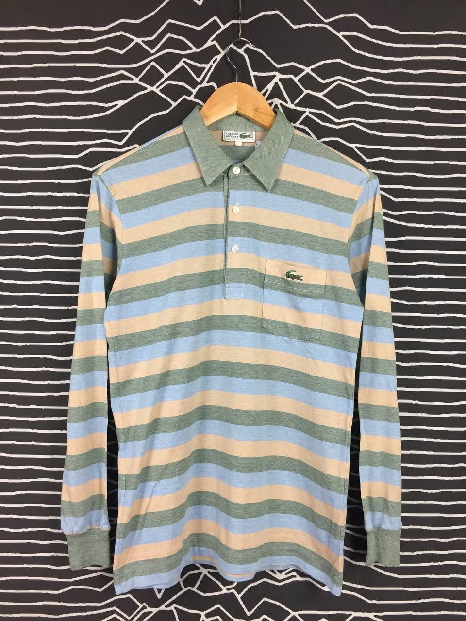 Lacoste Vtg Chemise Lacoste Stripe Longsleeve Polo Tee Size US M / EU 48-50 / 2 - 2 Thumbnail