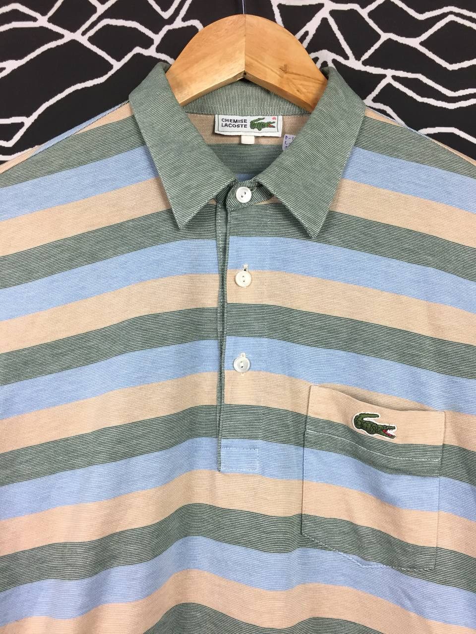 Lacoste Vtg Chemise Lacoste Stripe Longsleeve Polo Tee Size US M / EU 48-50 / 2 - 3 Thumbnail