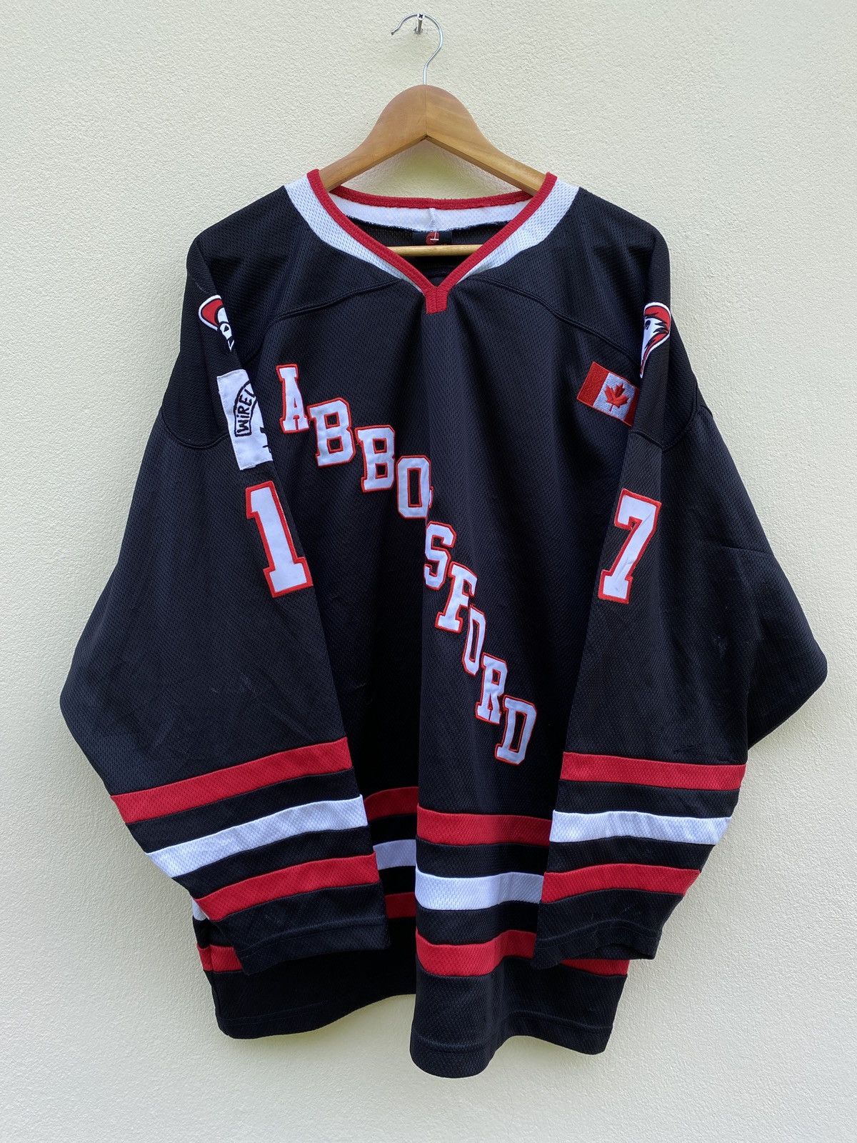 Vintage Vintage 90s Abbotsford Canada ice Hockey Jersey Size US XL / EU 56 / 4 - 1 Thumbnail