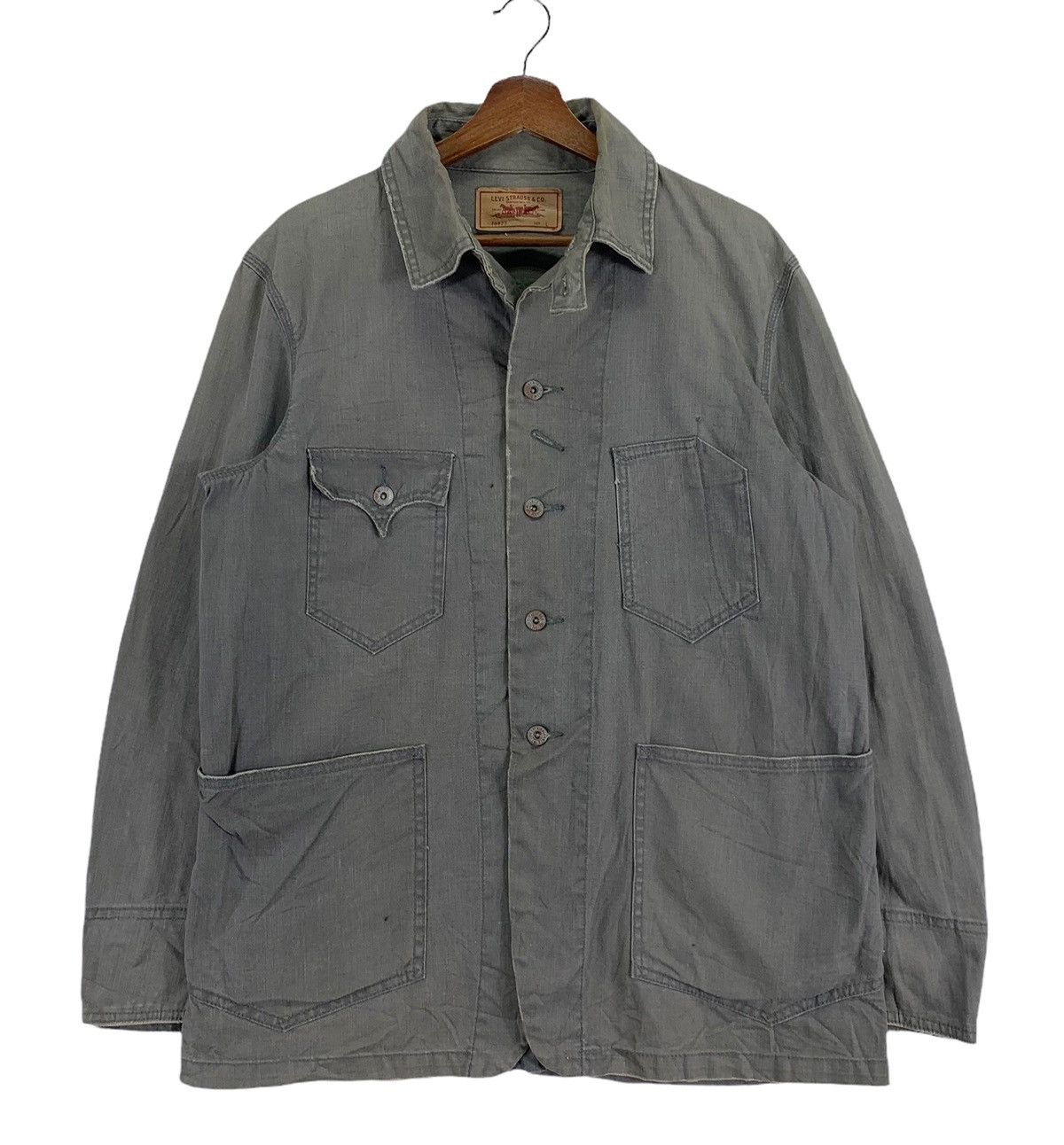 Levi's VINTAGE LEVI’S TRUCKER DENIM CHORE JACKET Size US L / EU 52-54 / 3 - 1 Thumbnail