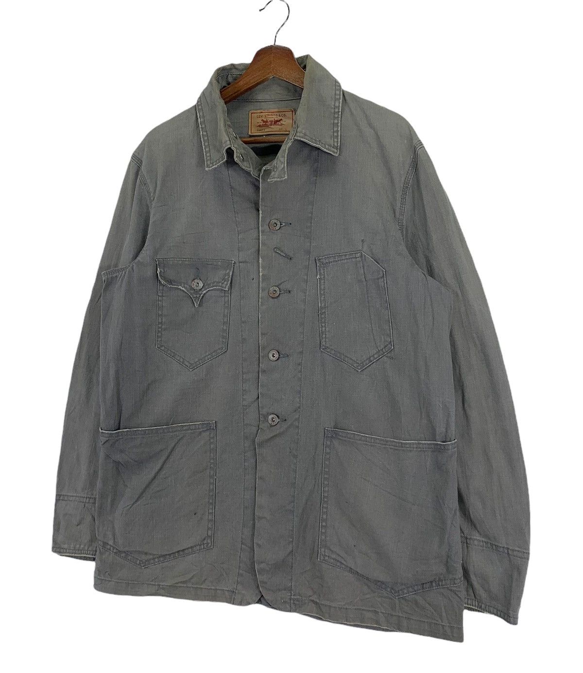 Levi's VINTAGE LEVI’S TRUCKER DENIM CHORE JACKET Size US L / EU 52-54 / 3 - 2 Thumbnail