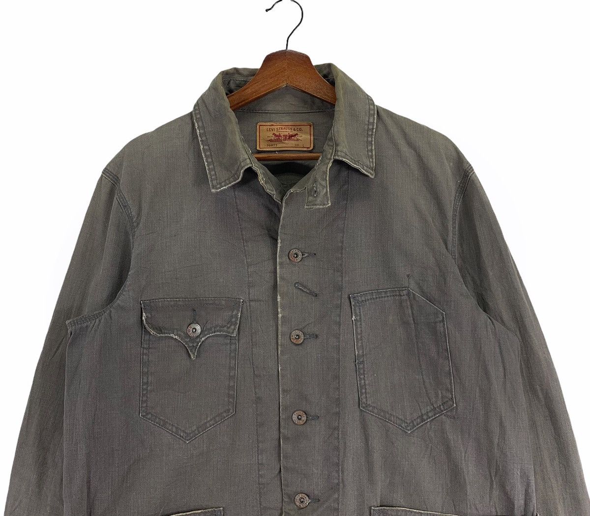Levi's VINTAGE LEVI’S TRUCKER DENIM CHORE JACKET Size US L / EU 52-54 / 3 - 3 Thumbnail