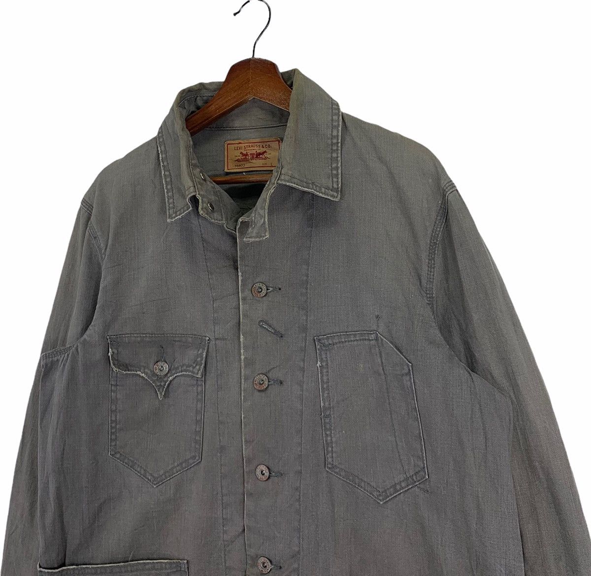 Levi's VINTAGE LEVI’S TRUCKER DENIM CHORE JACKET Size US L / EU 52-54 / 3 - 4 Thumbnail