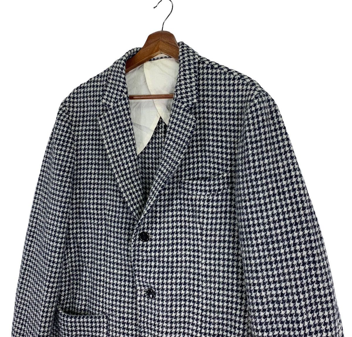 Beams Plus × Harris Tweed × Japanese Brand VINTAGE BEAMS LIGHTS X HARRIS TWEED HAND WOVEN COAT JACKET Size US XXL / EU 58 / 5 - 4 Thumbnail