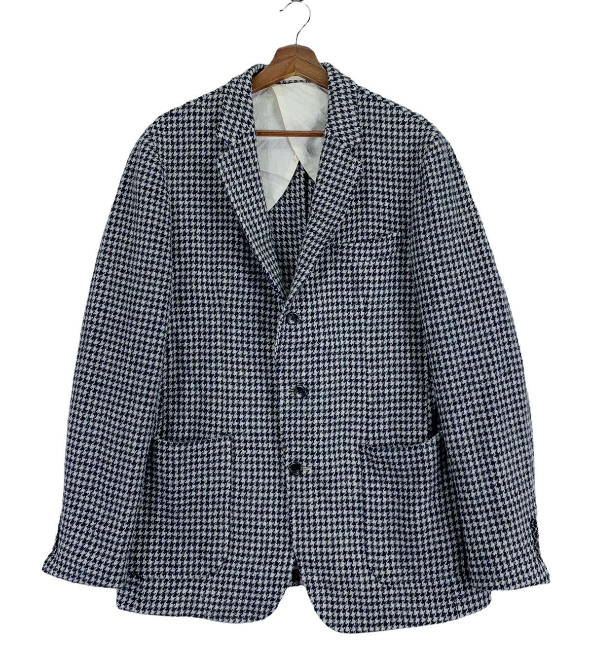 Beams Plus Bal Collar Coat Harris Tweed Patchwork