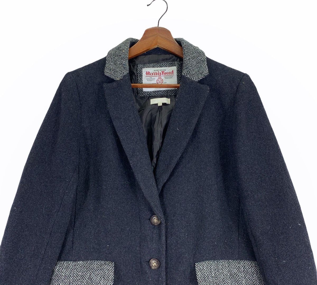Harris Tweed VINTAGE HARRIS TWEED X EARTH WOOL LONG COAT Size US S / EU 44-46 / 1 - 3 Thumbnail